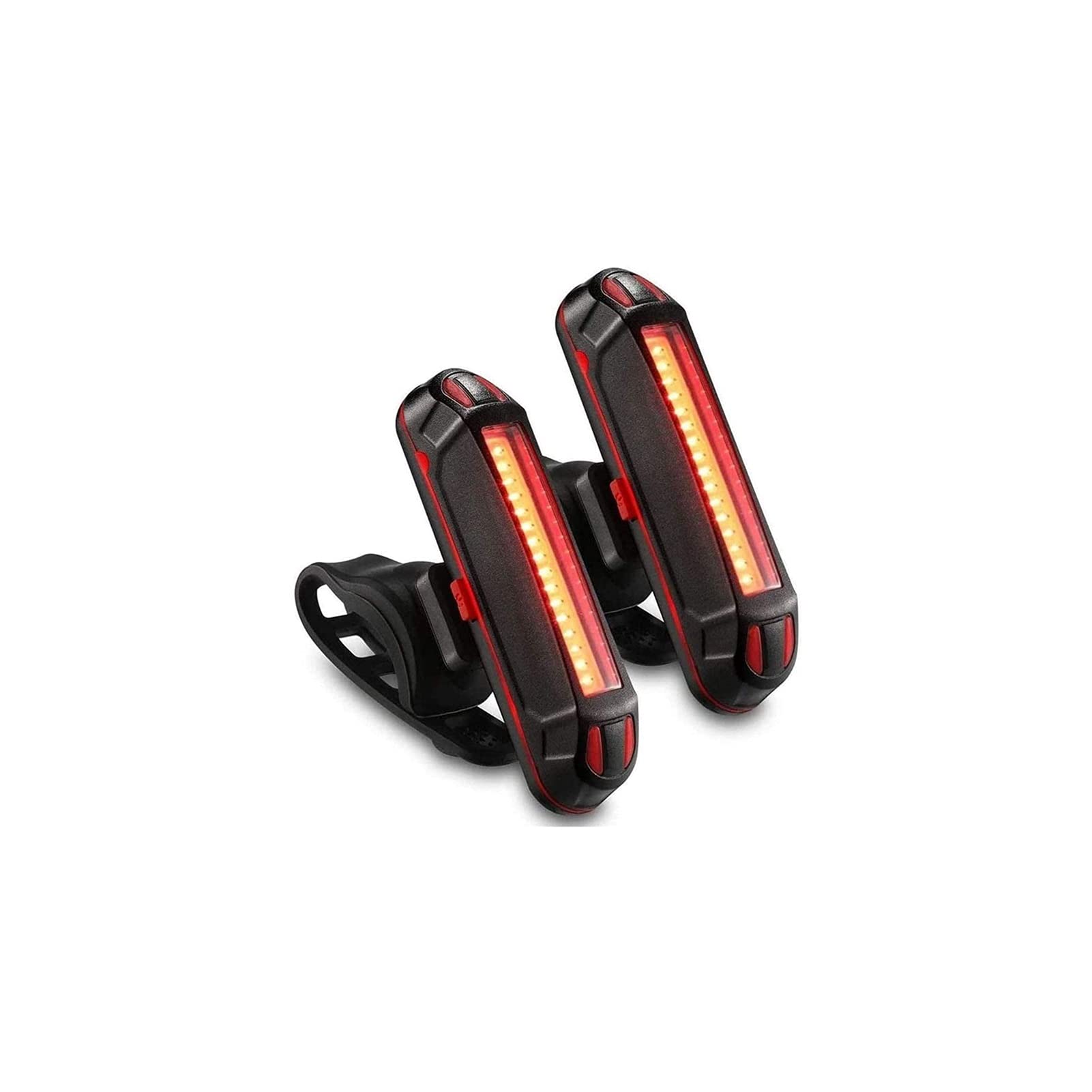 KSDCDF Ultra Bright USB Rechargeable Bike Tail Light - 2 Pack Red High Intensity LED Bicycle Taillights for Safety, Fits Any Bike or Helmet, Easy Install - Perfect for Night Cycling, Commuting & Outdoor Adventures