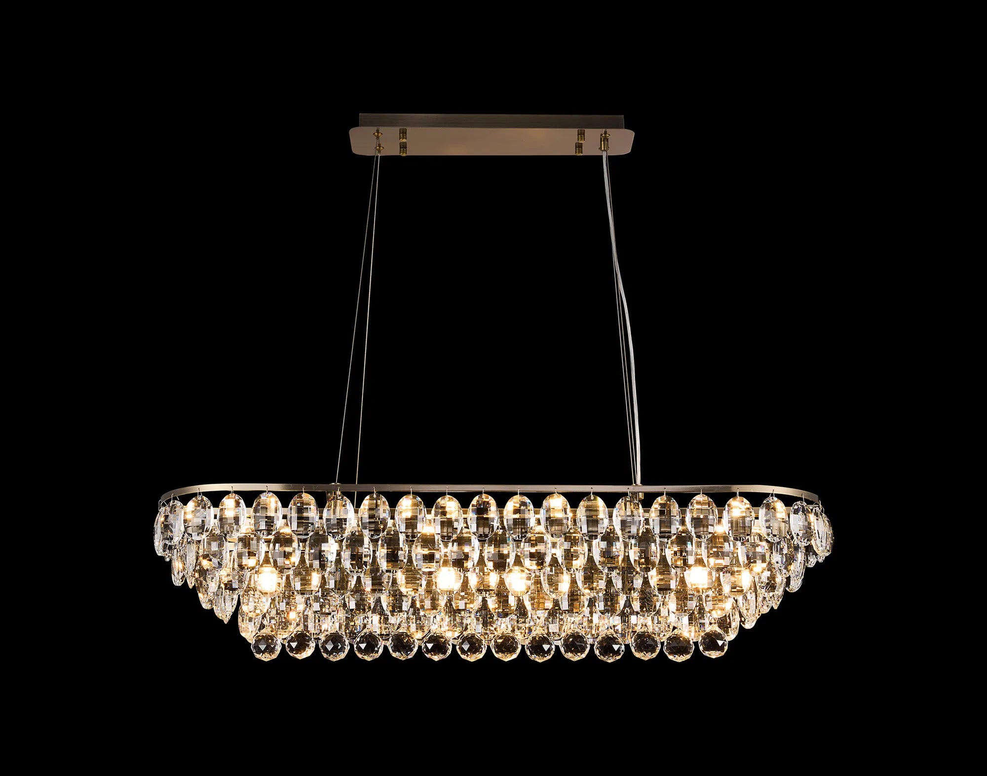 Consten Linear Pendant E14 LED Light Fixture - Modern Minimalist Hanging Light for Kitchen Island, Dining Room & Bedroom Lighting