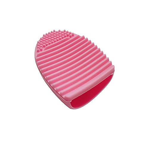Belicia 2 Pack Silicone Brush Cleaner - Makeup Brush Cleaning Egg for Cosmetics (Pink) - Quick & Easy Cleaning Tool