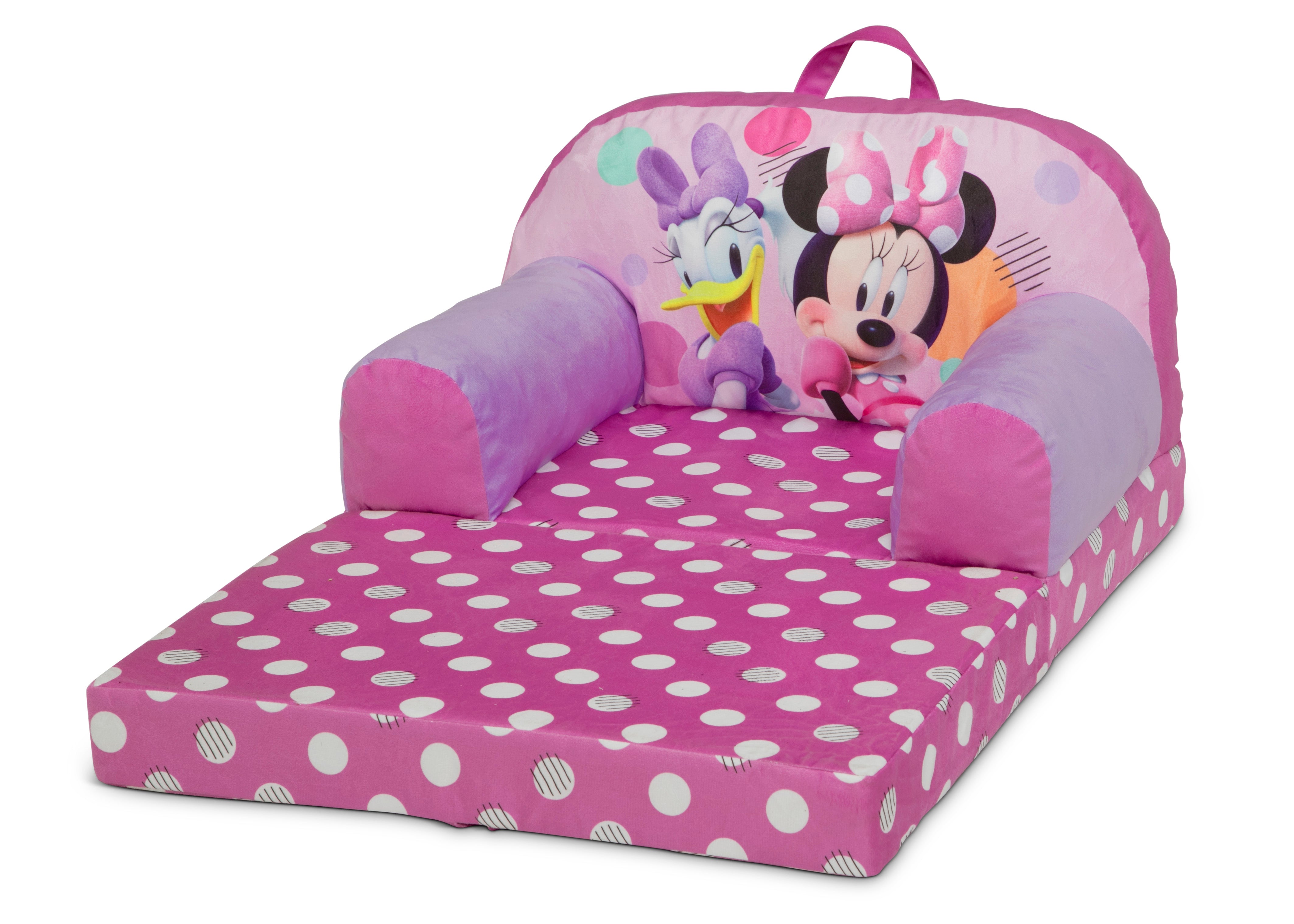 Minnie Mouse Cozee Buddy Flip Out Chair - Soft Plush Kids Lounge Chair for Bedroom & Playroom - Perfect for Reading, Relaxing, and Playtime