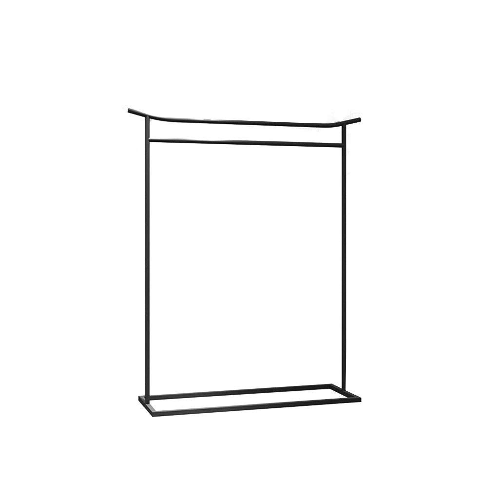 CSQ-Wall Mounted Coat Rack - Horizontal Clothing Rail for Boutiques & Fashion Stores | Dress Hanger & Display Stand (160x150cm, Black) - Perfect for Retail Clothing Displays & Home Organization