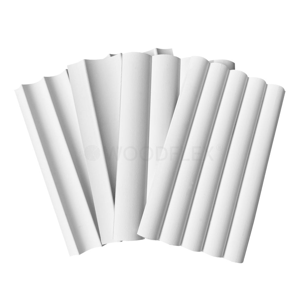 WOODFLEX Flexible Primed Wood Samples - Set of 4 for DIY Projects, Home Renovation & Interior Design