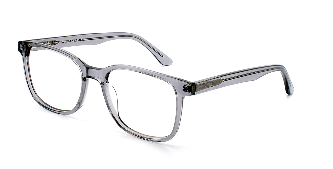 Versatile Rectangular Reading Glasses WD1153 Grey Crystal - Lightweight & Stylish for Reading, Working & Computer Use
