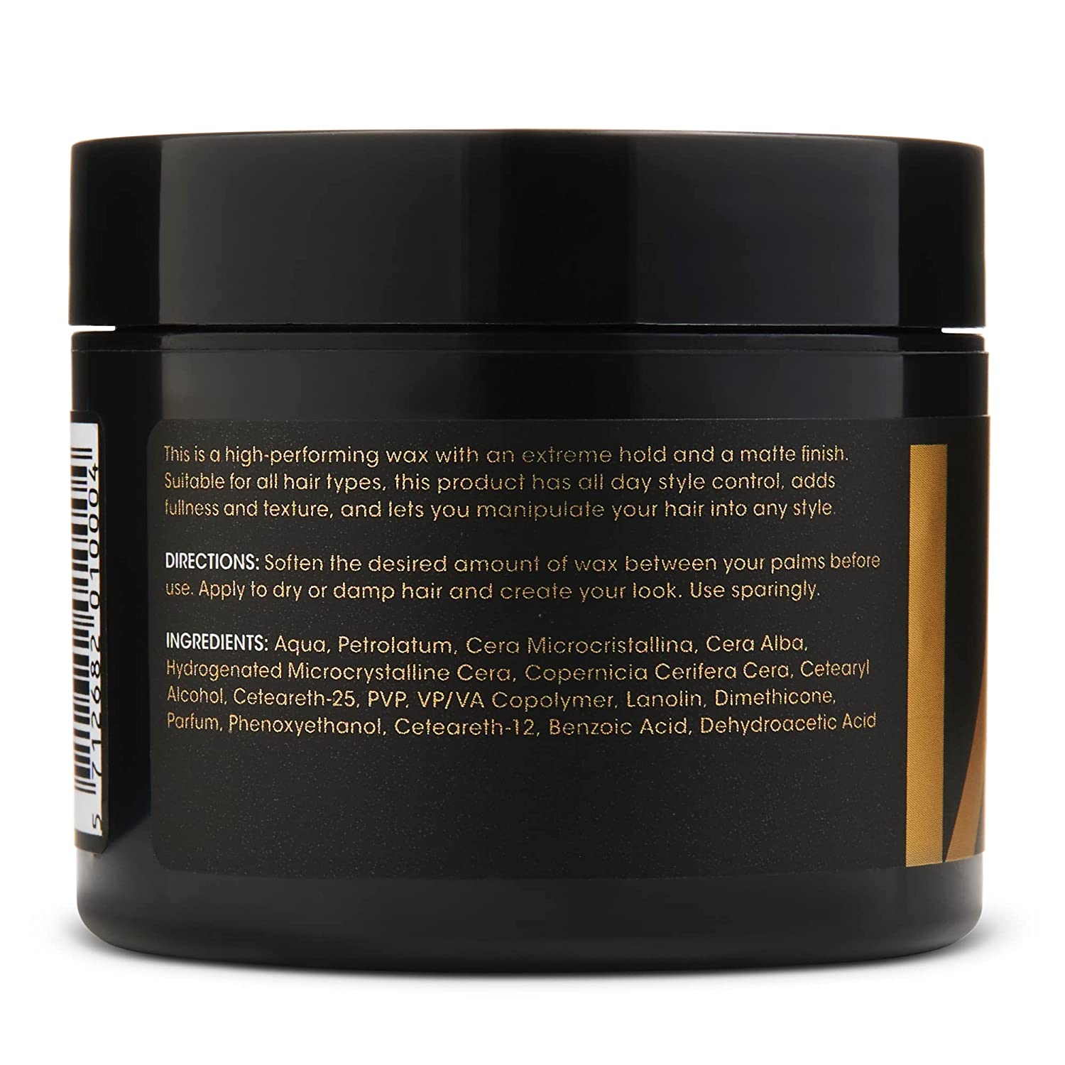 By Vilain Gold Digger Premium Hair Styling Wax - Strong Hold, Matte Finish for Men's Hairstyles - Perfect for Pompadour, Quiff & Undercut Styles