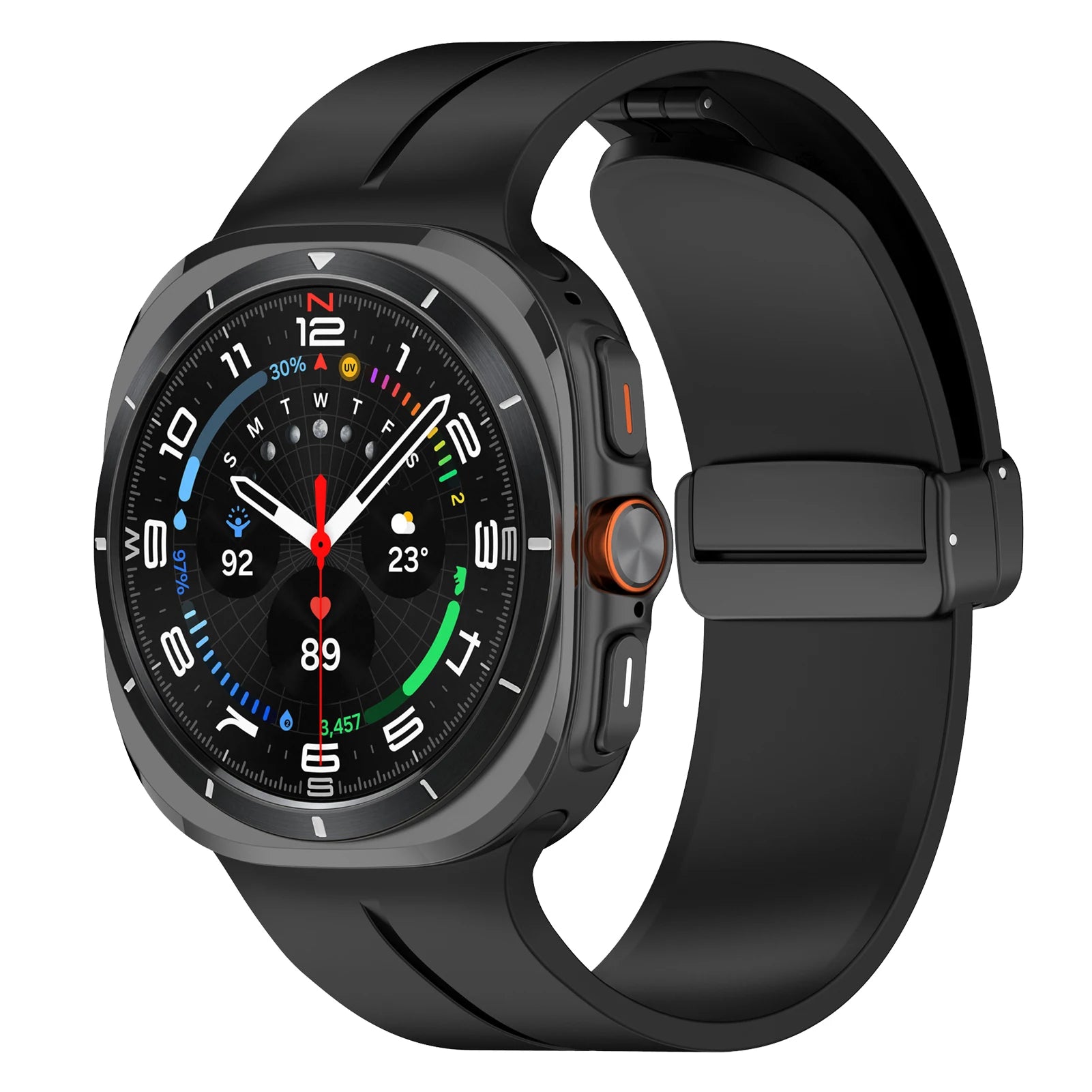 Magnetic Silicone Band for Samsung Galaxy Watch Ultra - Durable, Comfortable Strap for Workout, Running & Outdoor Activities
