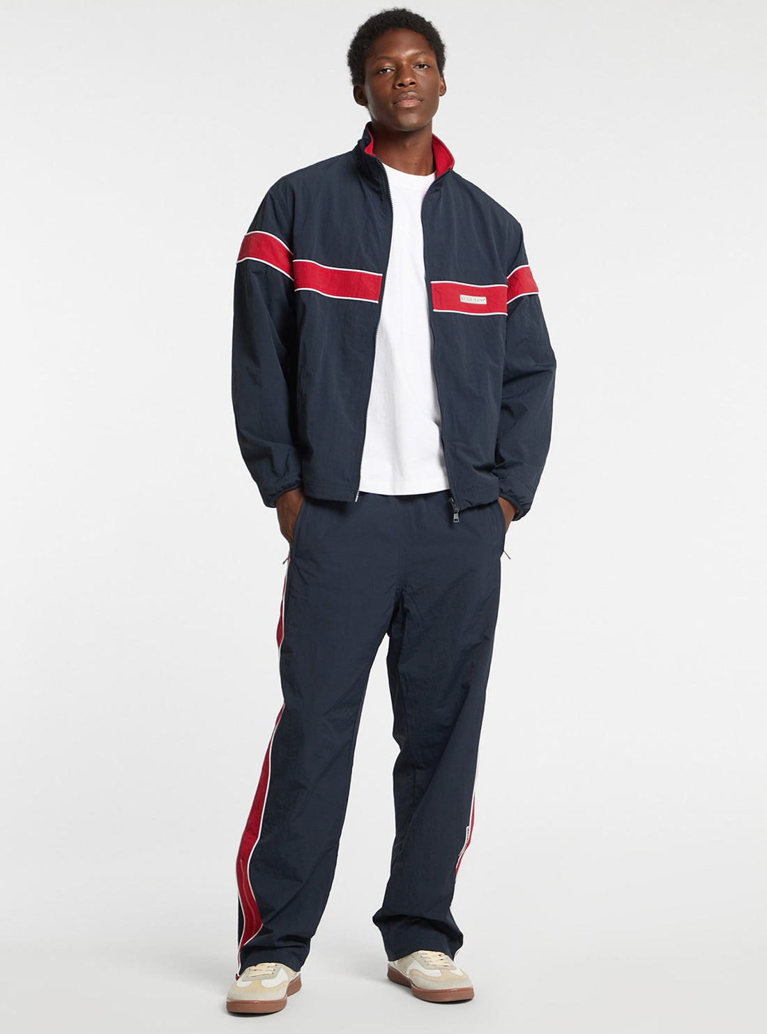 Guess Women's Navy Blue Windbreaker Pants - Lightweight Water-Resistant Joggers for Outdoor Running, Hiking & Travel