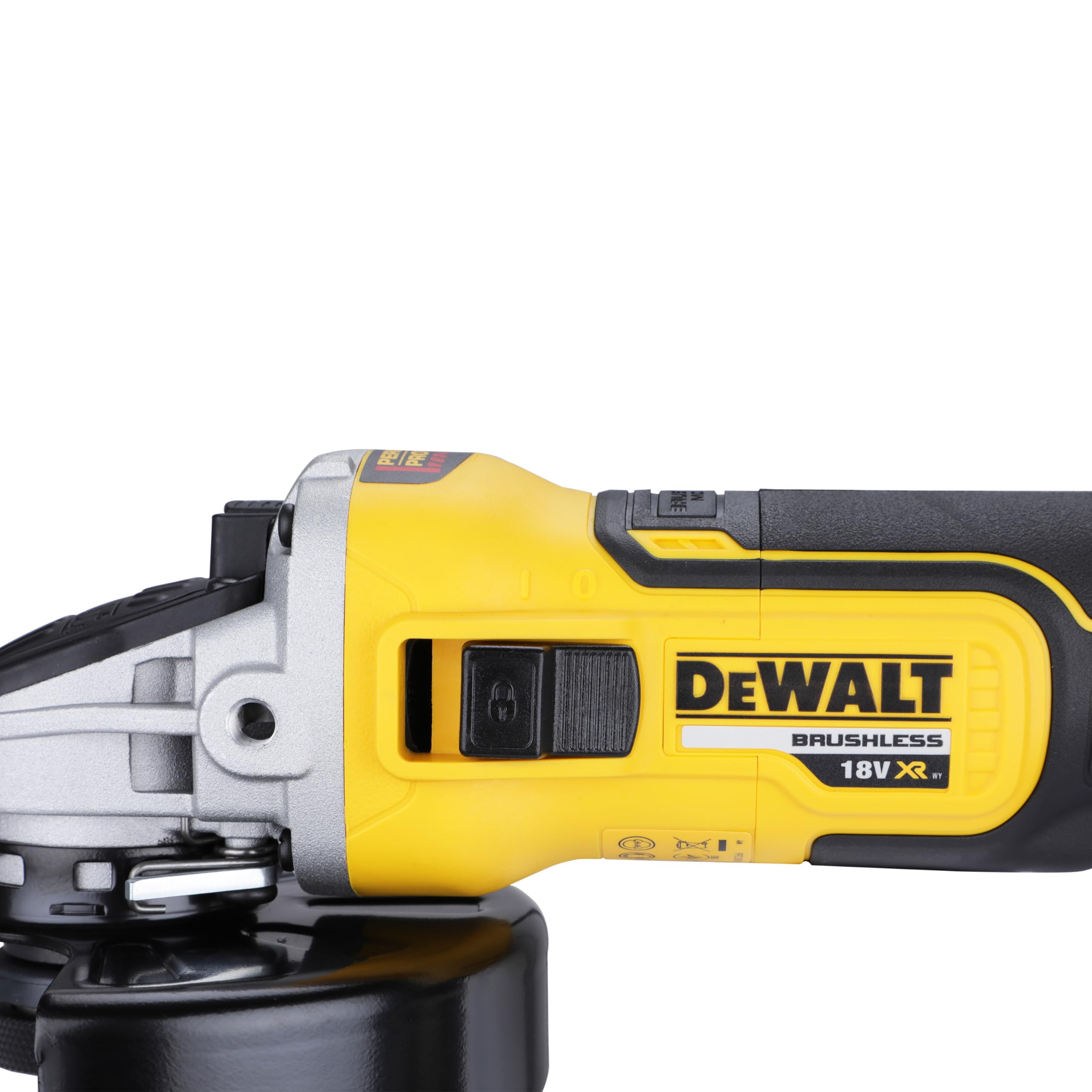 DEWALT DCG405N-XJ 18V Cordless Brushless Angle Grinder (Body Only) - 125mm Cutting & Grinding Disc - Perfect for Metalworking, Woodworking & DIY Projects