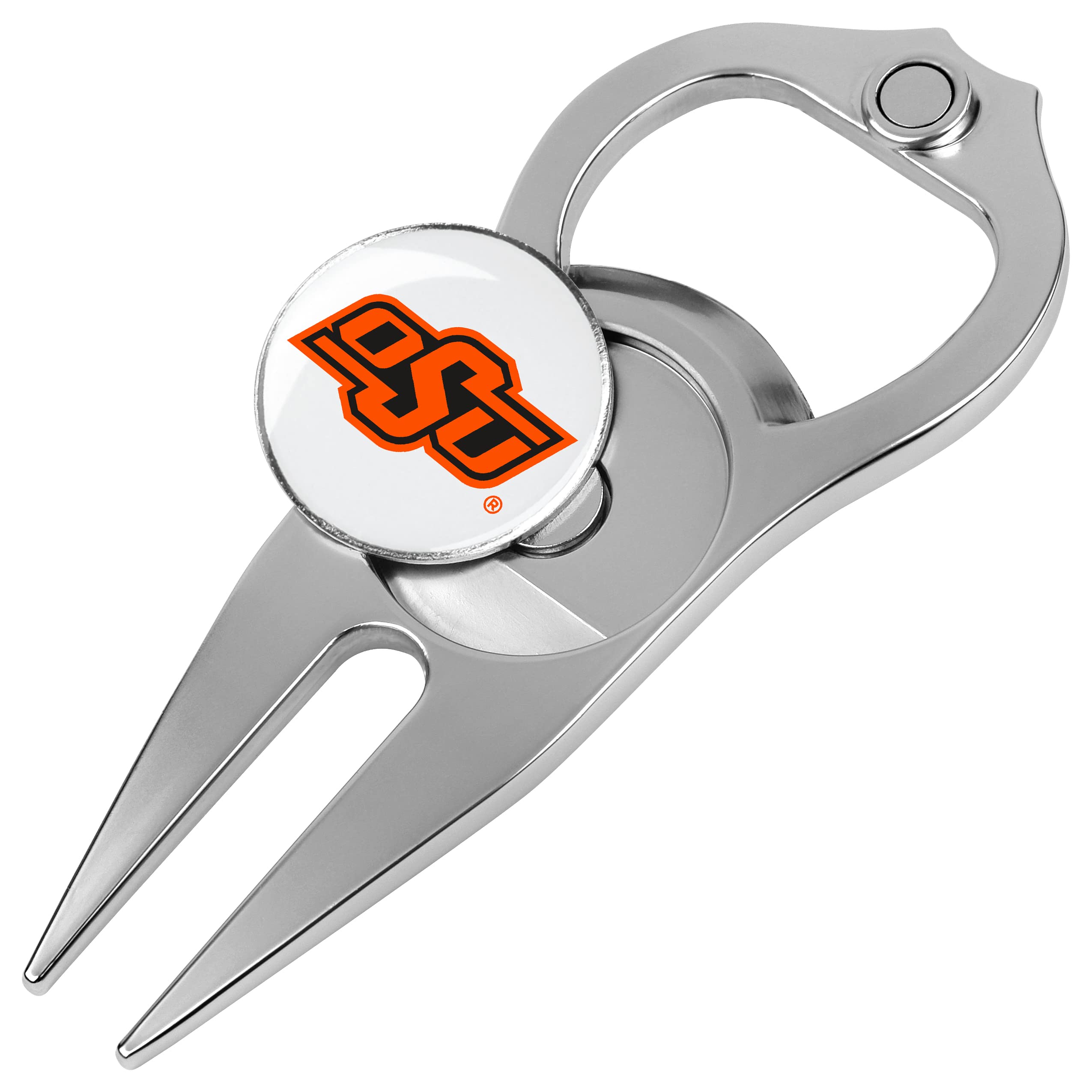LinksWalker NCAA Unisex Hat Trick Divot Tool - Golf Ball Marker & Repair Tool for Men & Women - Perfect for Golf Courses, Driving Ranges & Tournaments