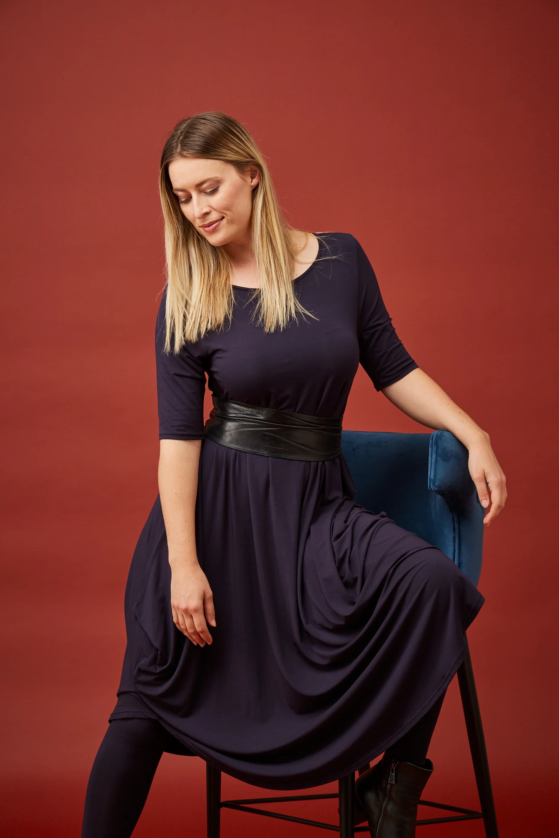 Tani Original Micromodal Tri Dress - Soft Stretchy Women's Casual Dress for Everyday Wear, Lounge & Travel
