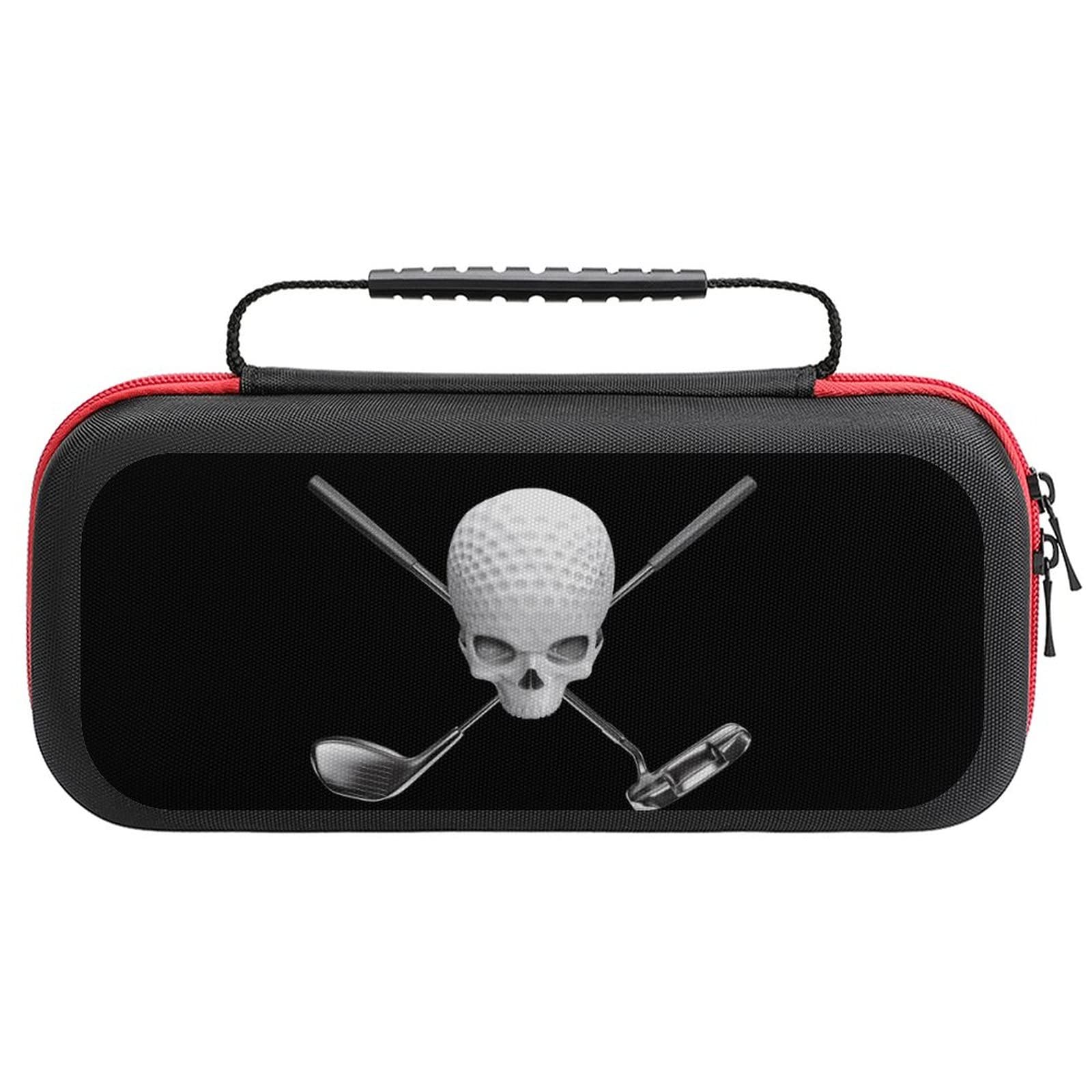 Skull & Crossed Golf Balls Nintendo Switch Carrying Case - Portable Travel Cover with 20 Game Card Slots - Perfect for Gaming On-The-Go & Travel Accessories