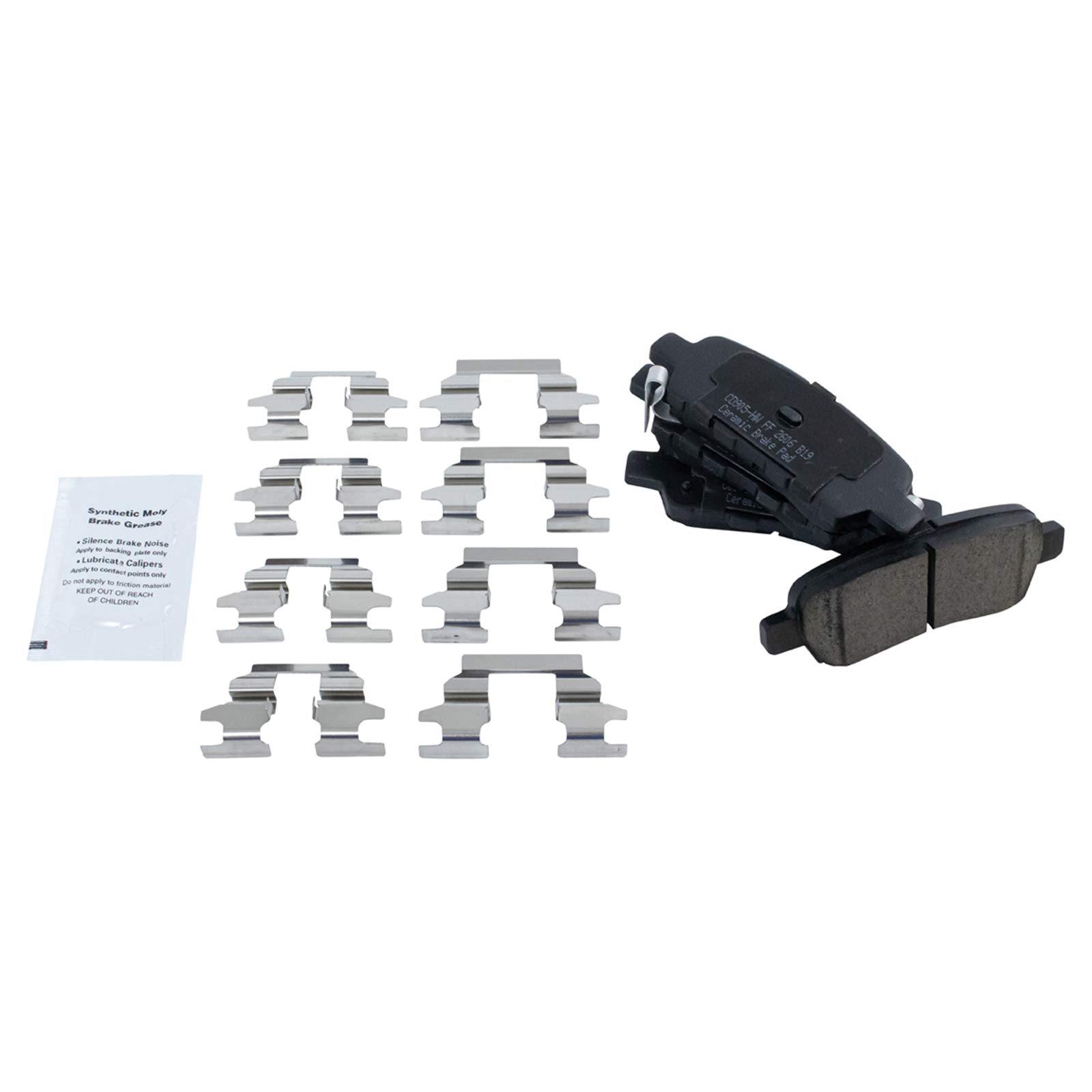 Premium TRQ Rear Brake Pad & Rotor Kit with Caliper & Chemical Kit - Ceramic G-Coated Brake Pads & Rotors for 2008-2013 Nissan Rogue & 2014-2015 Rogue Select - Perfect for City Driving, Highway Commuting & Mountain Road Safety