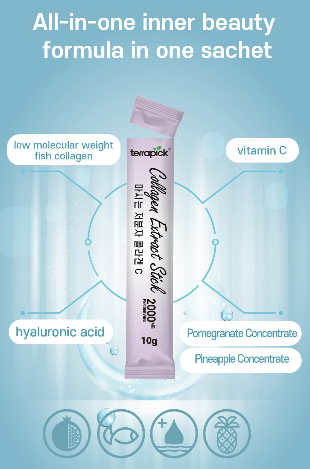 Premium Marine Collagen Peptide Sticks for Skin & Joint Support - Anti-Aging, Hydration Boost - Easy On-The-Go Supplement for Women & Men - Perfect for Travel, Gym & Daily Wellness Routine