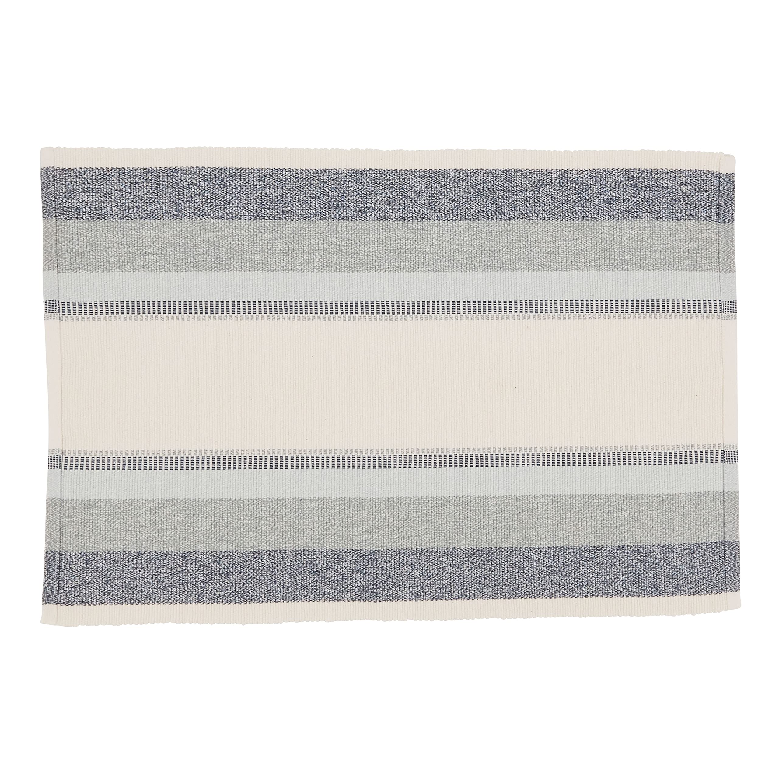 Stylish Ribbed Stripe Placemats Set of 4 - Waterproof & Non-Slip Dining Table Mats for Everyday Use, Dinner Parties, and Home Decor