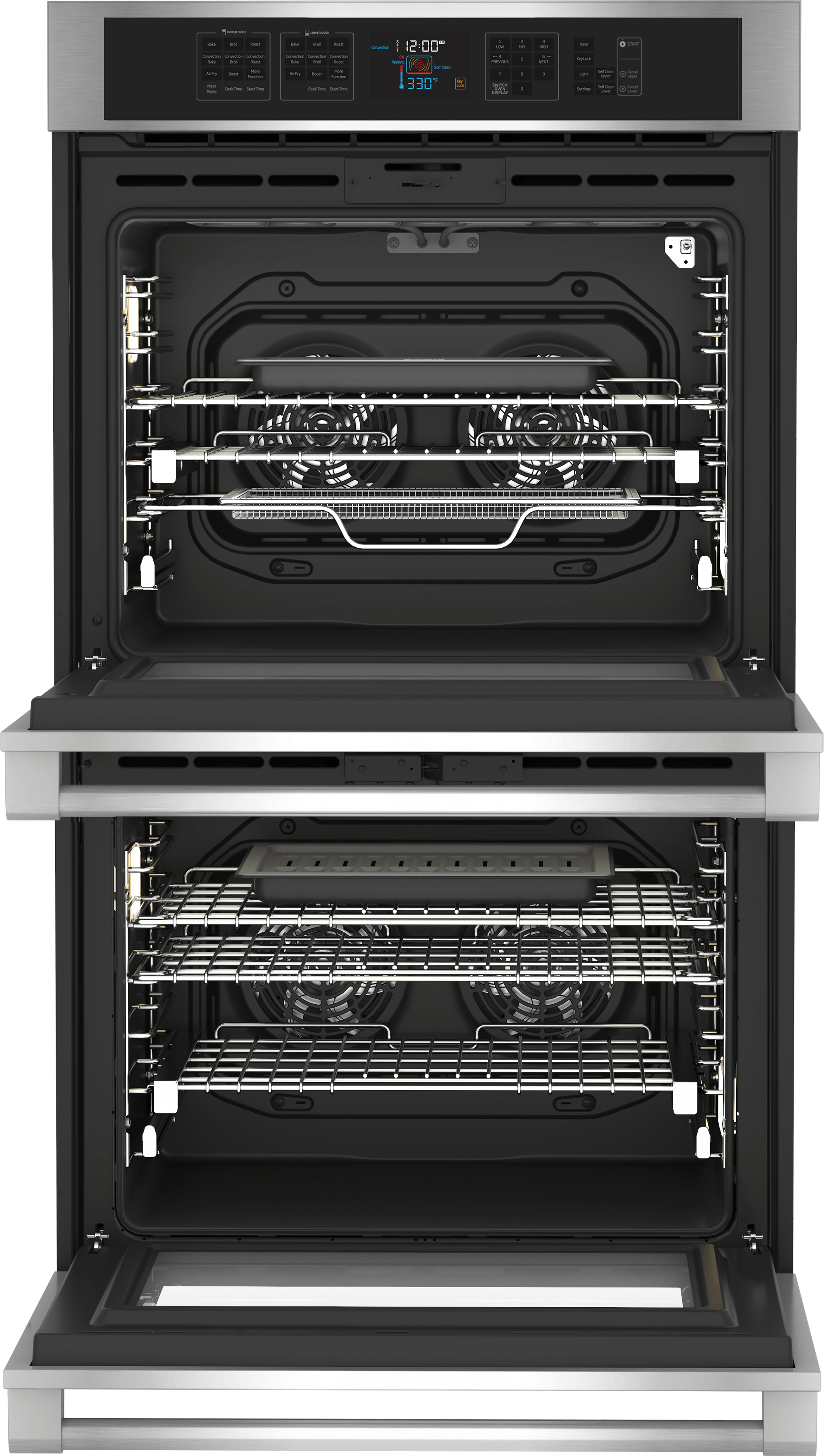 Beko WOD30100SS 30 Inch Stainless Steel Double Wall Oven - Professional Built-In Electric Oven for Baking, Roasting & Cooking in Modern Kitchens