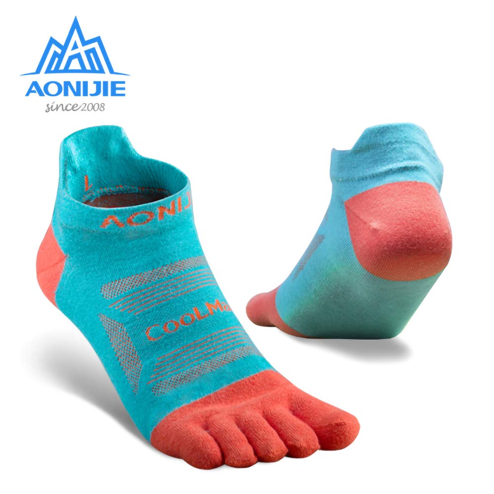 AONIJIE High Performance Five Toe Running Socks for Men & Women - Breathable Athletic Ankle Socks for Marathon, Trail Running & Workout