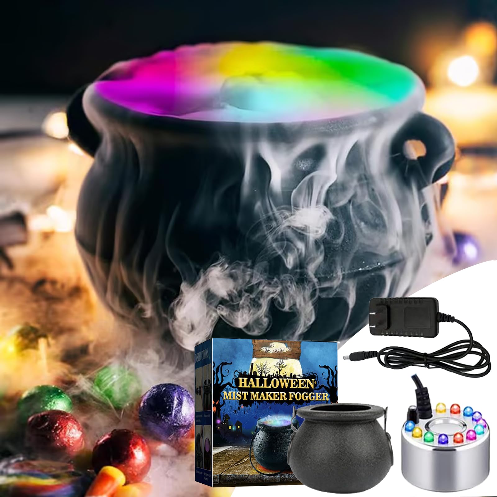 Mini Halloween Fog Machine with 8