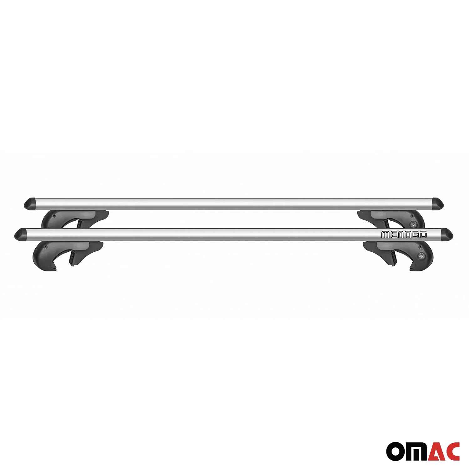 OMAC Aluminum Roof Rack Cross Bars for VW Jetta A4 2000-2005 - Gray Anti-Theft Luggage Carrier for Kayak, Canoe, Surfboard, Ski, Snowboard & Camping Gear - Perfect for Road Trips, Outdoor Adventures & Travel Storage