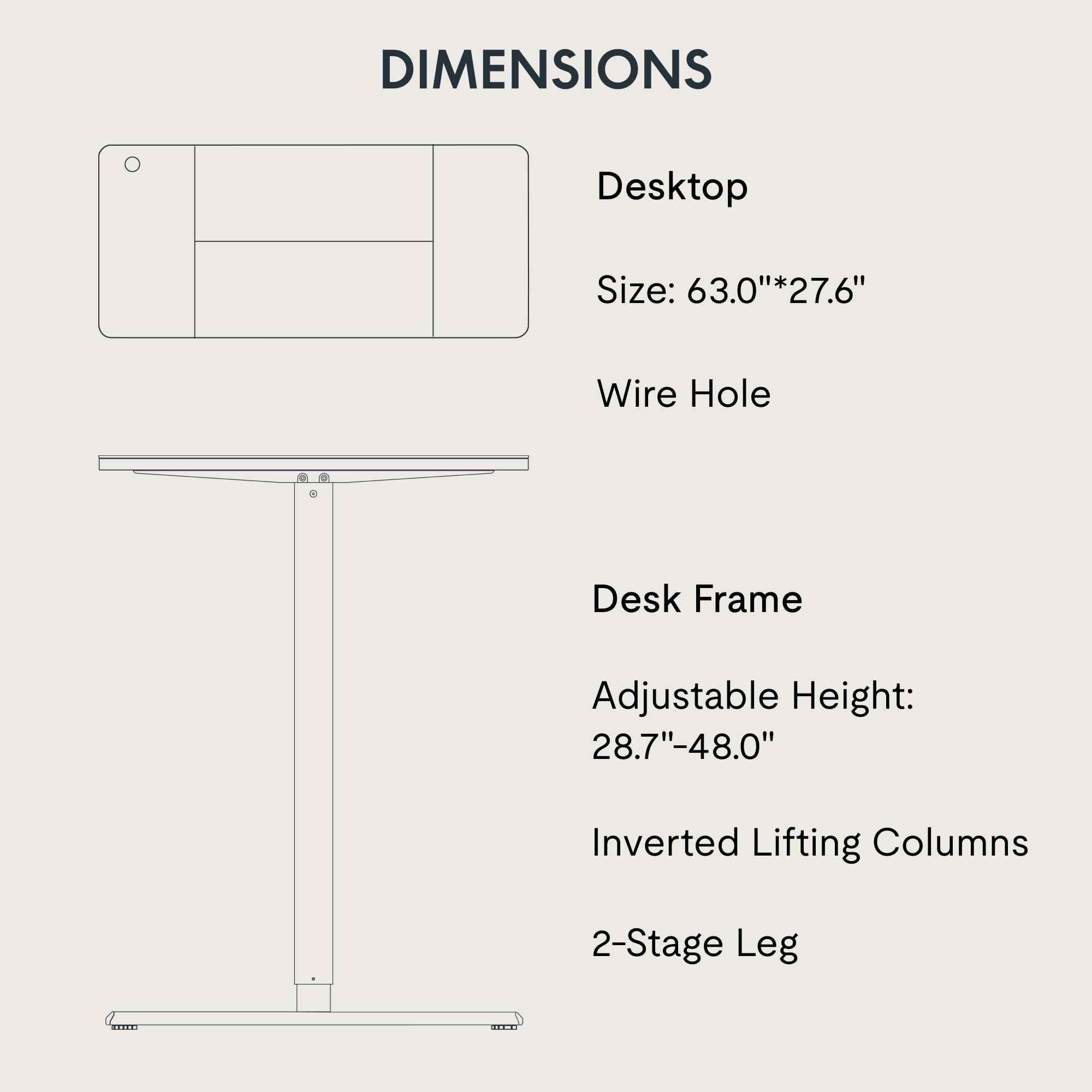 Height Adjustable Standing Desk 63x28 Inches - Electric Sit Stand Desk with Memory Preset, USB Charging Port & Cable Management | Ergonomic Home Office Desk for Work from Home & Gaming Setup