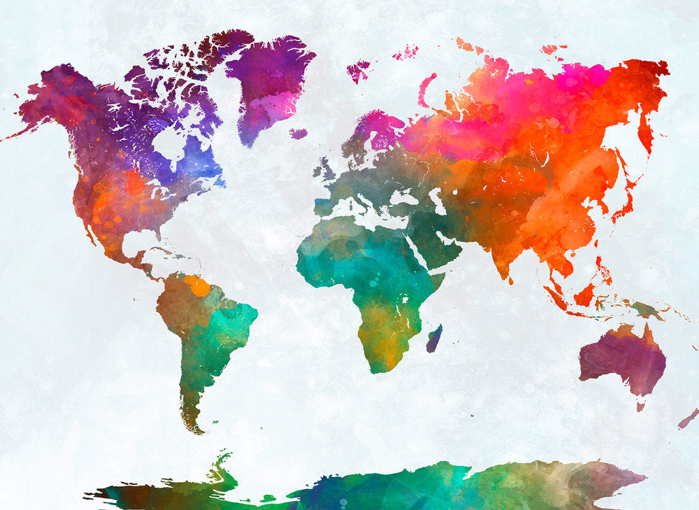 Design Walls - Premium Global Map Wall Art for Home & Office Decor | Perfect for Living Room, Bedroom & Workspace
