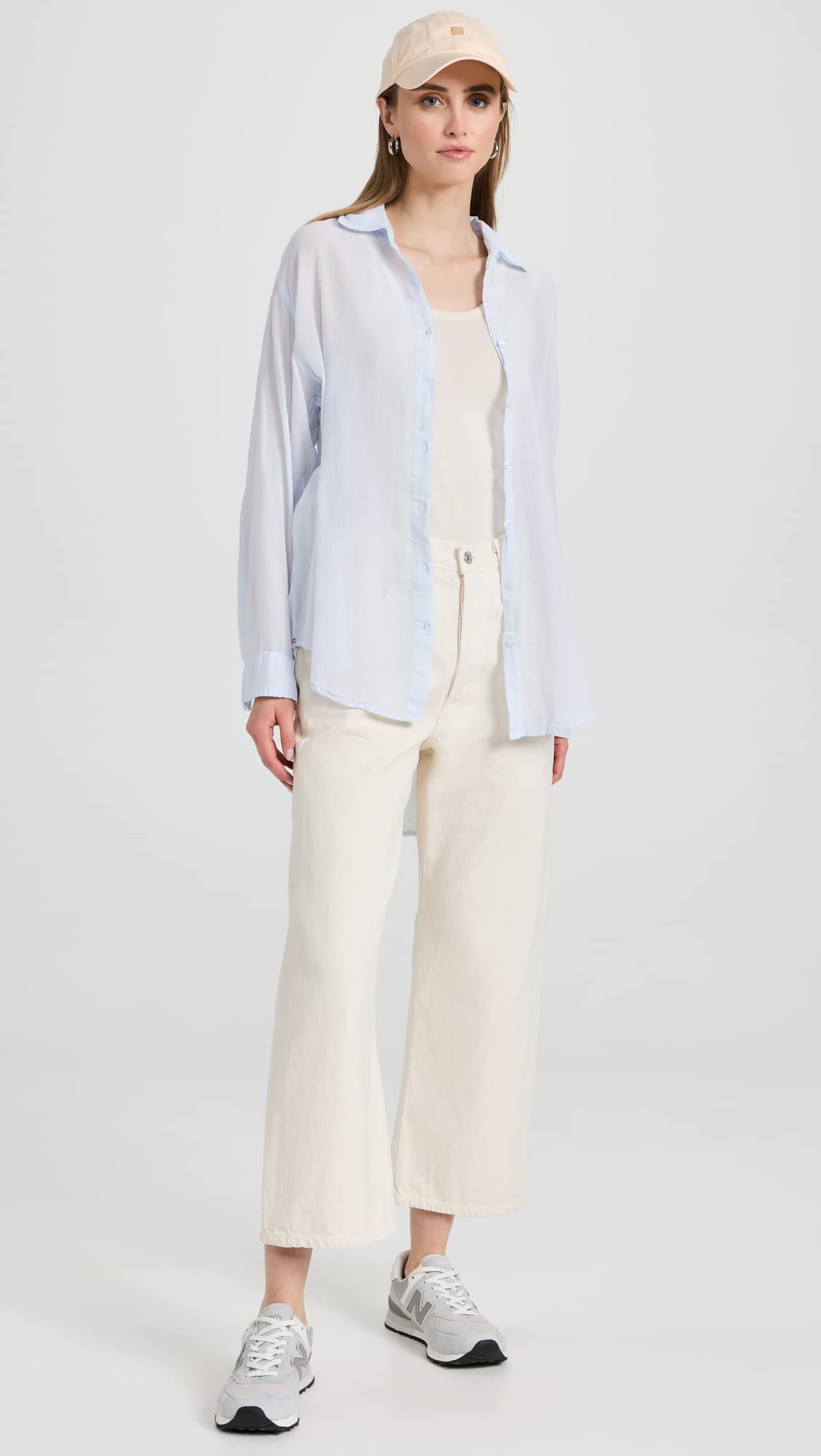 SUNDRY Women's Oversized Button Down Shirt - Casual Long Sleeve Loose Fit Blouse for Travel, Work & Everyday Wear | Comfortable & Stylish Plus Size Tops