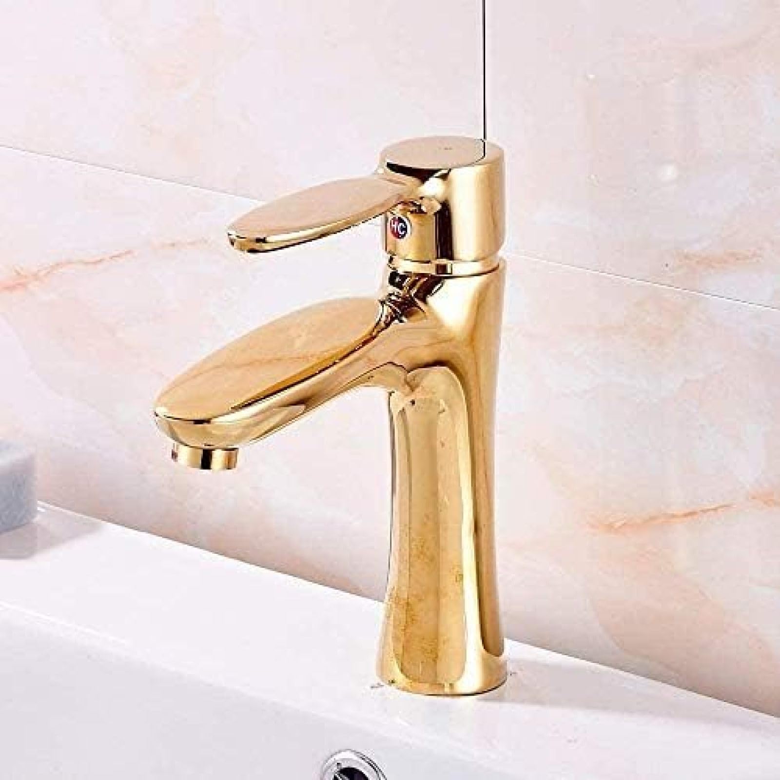 CRJUS Golden Polished Brass Kitchen Faucet Mixer Tap - High-Quality Wash Basin Sink Faucet for Modern Home & Restaurant Use