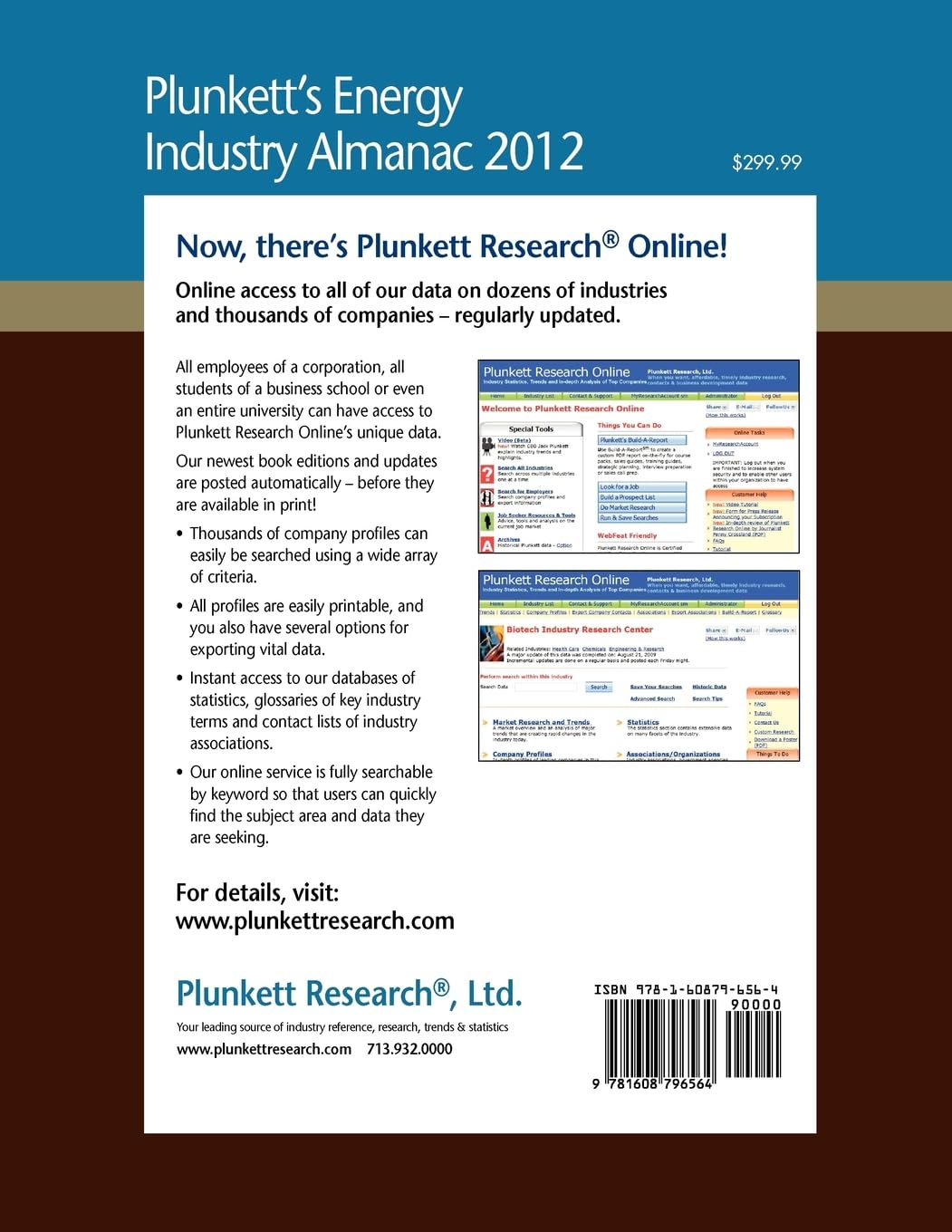 Plunkett's Energy Industry Almanac 2012: Comprehensive Market Research, Statistics, Trends & Top Companies in Energy Sector | Business Reference for Investors, Analysts & Energy Professionals