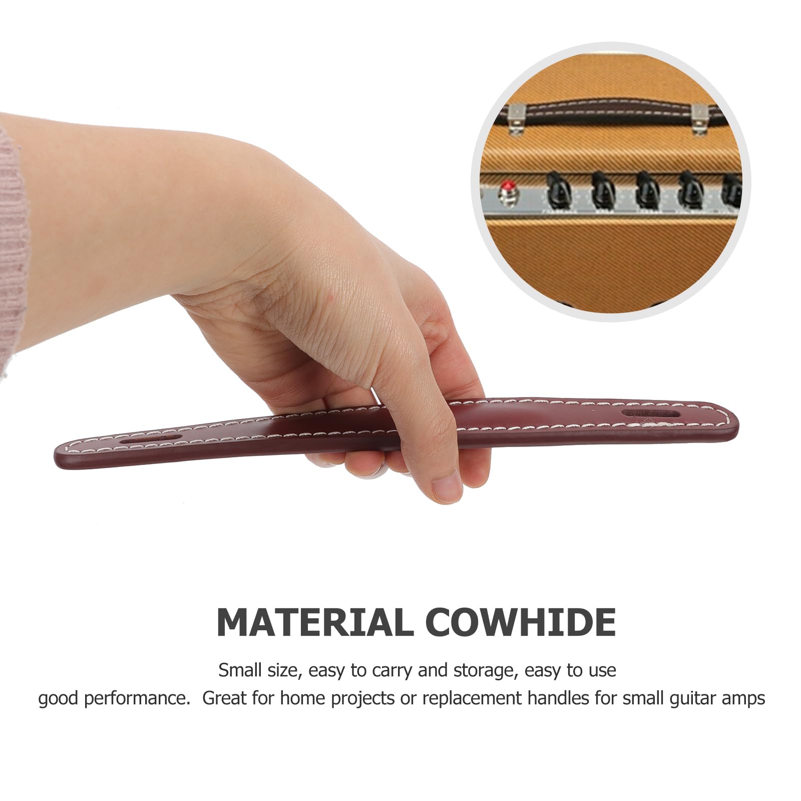Premium Leather Guitar Amplifier Speaker Strap - 8.80x1.14x0.24in Dresser Drawer Handle & Coffee Table Pull - Perfect for Musicians & Home Decor Upgrade