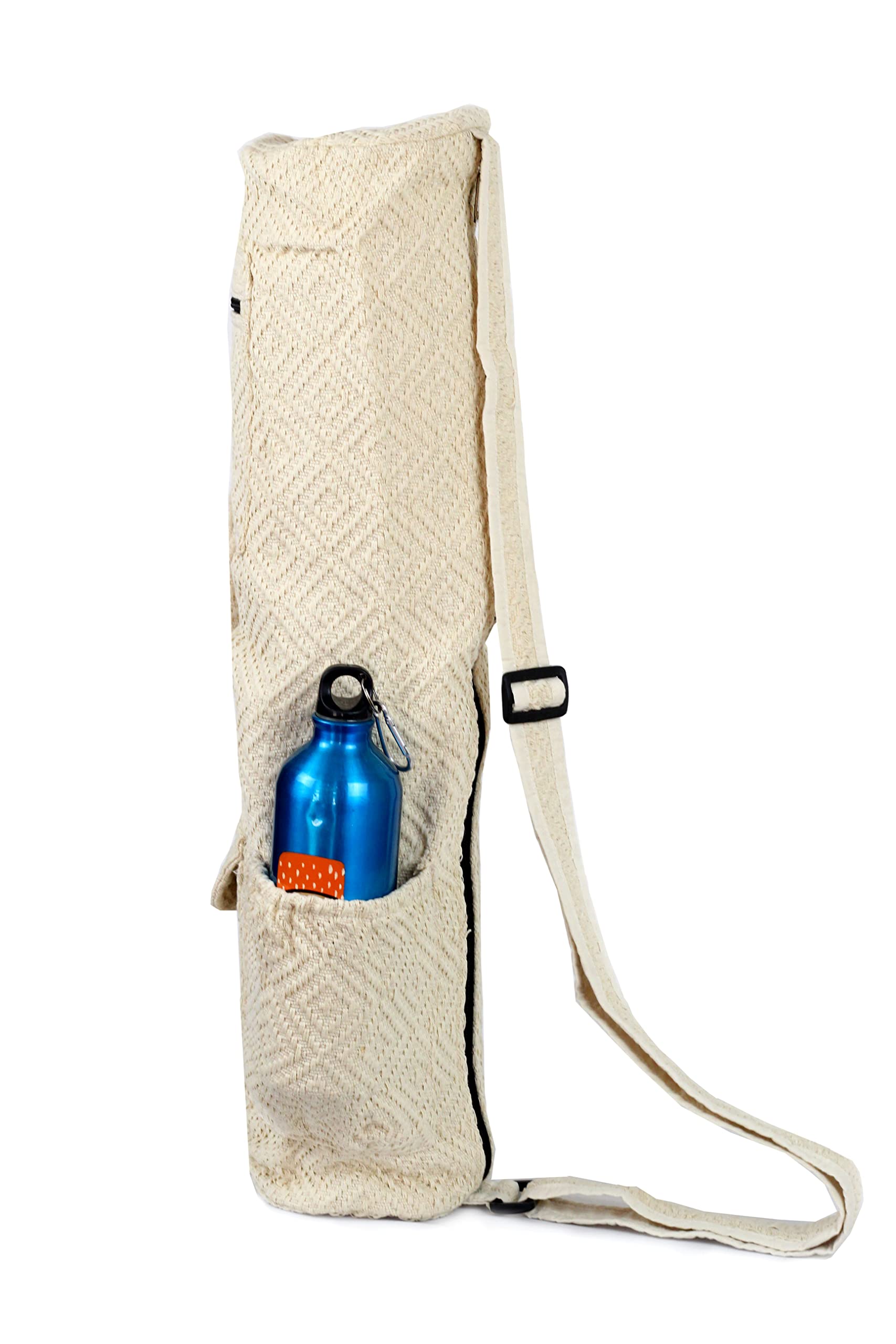 Eco-Friendly Hemp Yoga Mat Bag with Full-Zip - Fits Up to 26 Inch Mats - Perfect for Yoga, Pilates & Gym Workouts - Sustainable Yoga Mat Carrier for Active Lifestyles