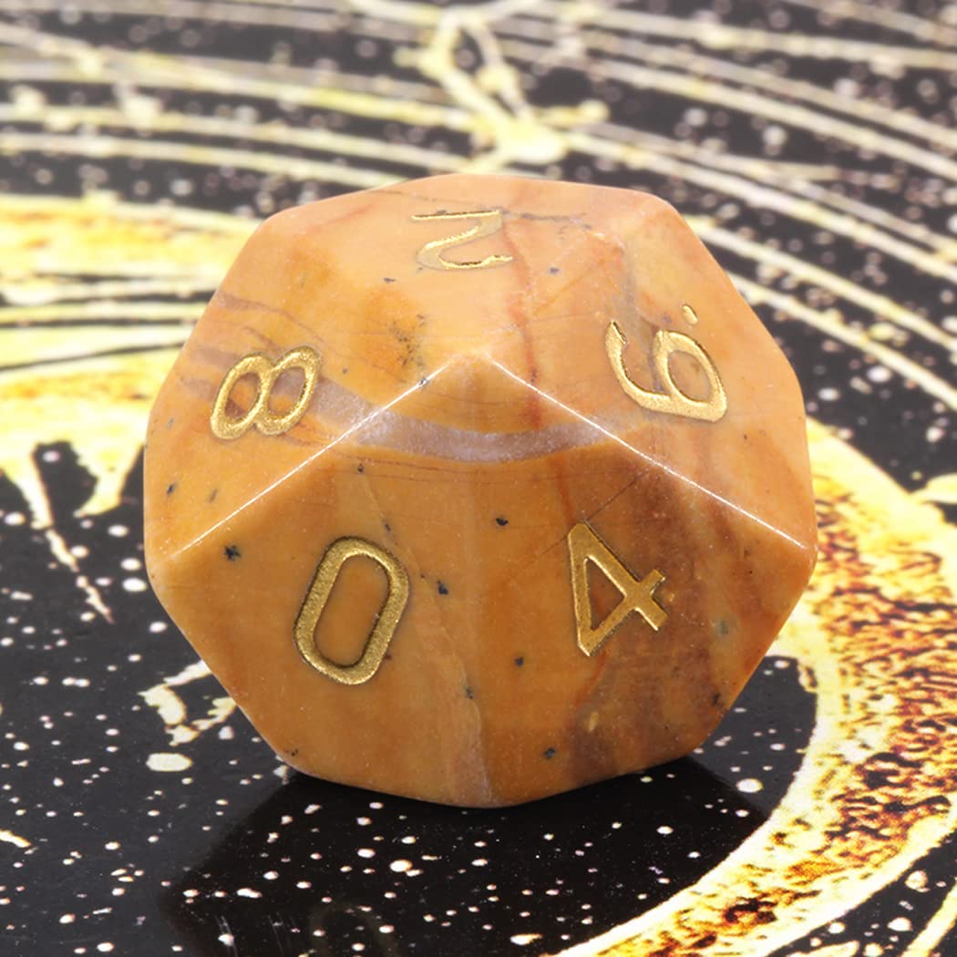 LANGWEI DND Dice Set - Natural Jade Colored Polyhedral Dice for Dungeons & Dragons, TRPG Tabletop RPG Games | Perfect for D&D Players, Collectors & Creative Gifts (Birthday, Christmas, Game Nights)