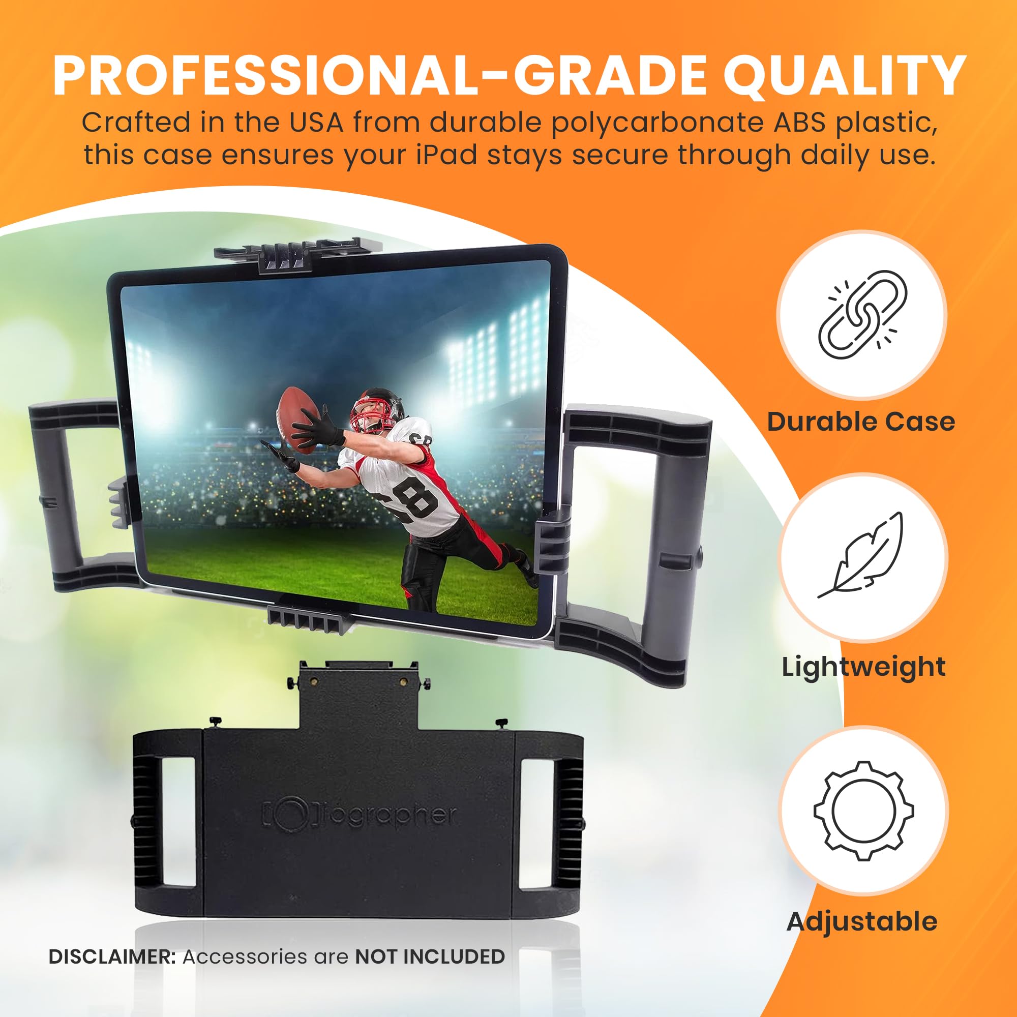 iOgrapher Adjustable iPad Case with Handles - Professional Video Production Solution for iPad Pro 11/12.9/13, iPad Air 4th/5th Gen & Surface Pro - Content Creator Grip for YouTube, TikTok & Live Streaming