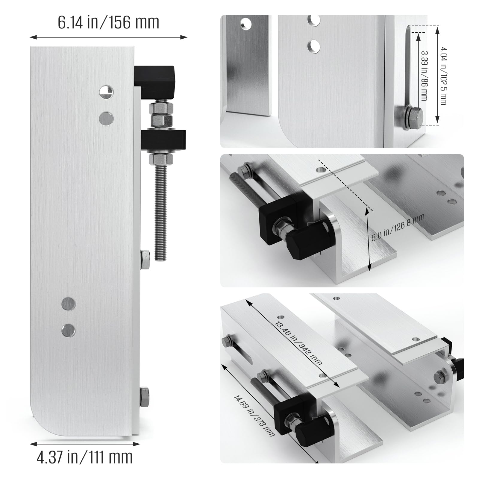 JPL4000 Outboard Motor Jack Plate - Heavy Duty Aluminum Adjustable Jack Plate for Boats - Perfect for Fishing, Watersports & Marine Applications