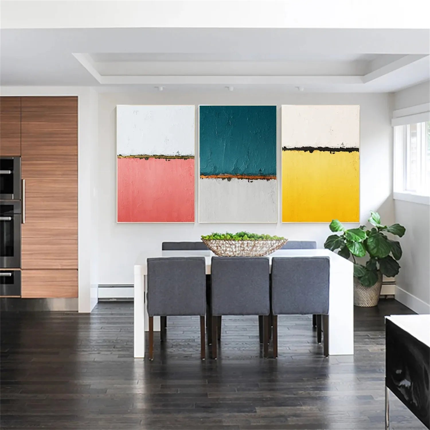 Abstract Painting Set of 3 - Modern Wall Art Canvas Prints for Living Room, Bedroom & Office Decor | #AB220