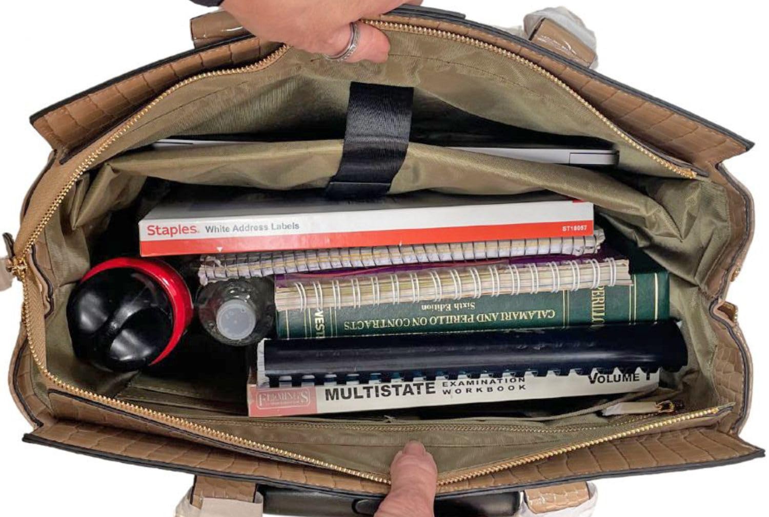 JKM & Company Alligator Print Rolling Laptop Briefcase - Compatible with 15.6