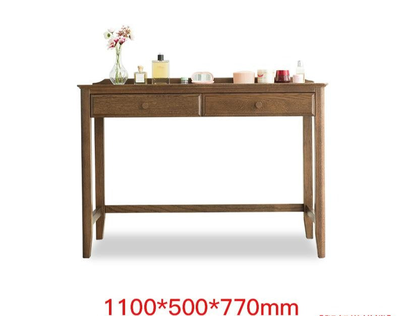 Premium Solid Wood Computer Desk - American Oak Hugo Nordic Style for Home Office, Gaming & Study | Durable & Stylish Workspace Solution