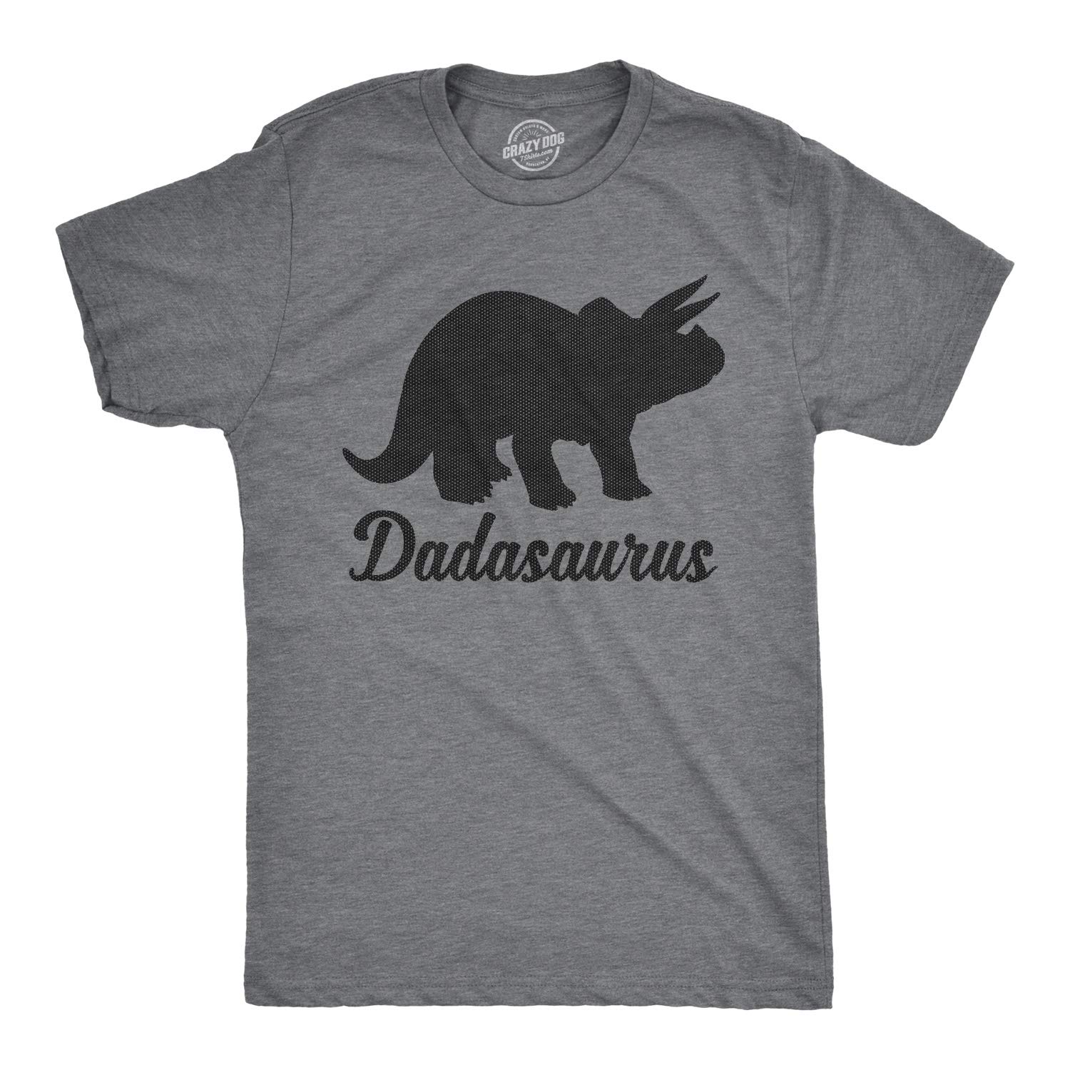 **Funny Dinosaur T-Shirt for Men - Crazy Dog Dadasaurus Graphic Tee - Perfect Father's Day Gift for Guys - Casual Wear & Gifts**