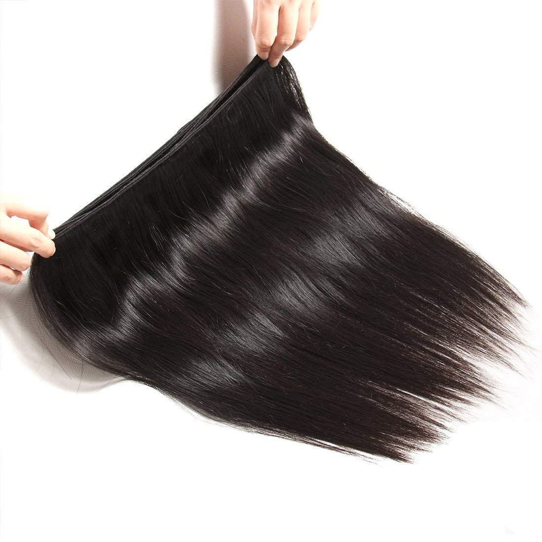 Beauty Forever Hair Brazilian Virgin Straight Hair Weaves - 3 Bundles 100% Unprocessed Human Hair Extensions (20 22 24 Inch) | Natural Color, Can Be Dyed & Bleached | Perfect for Daily Styling, Salon Use & Special Occasions