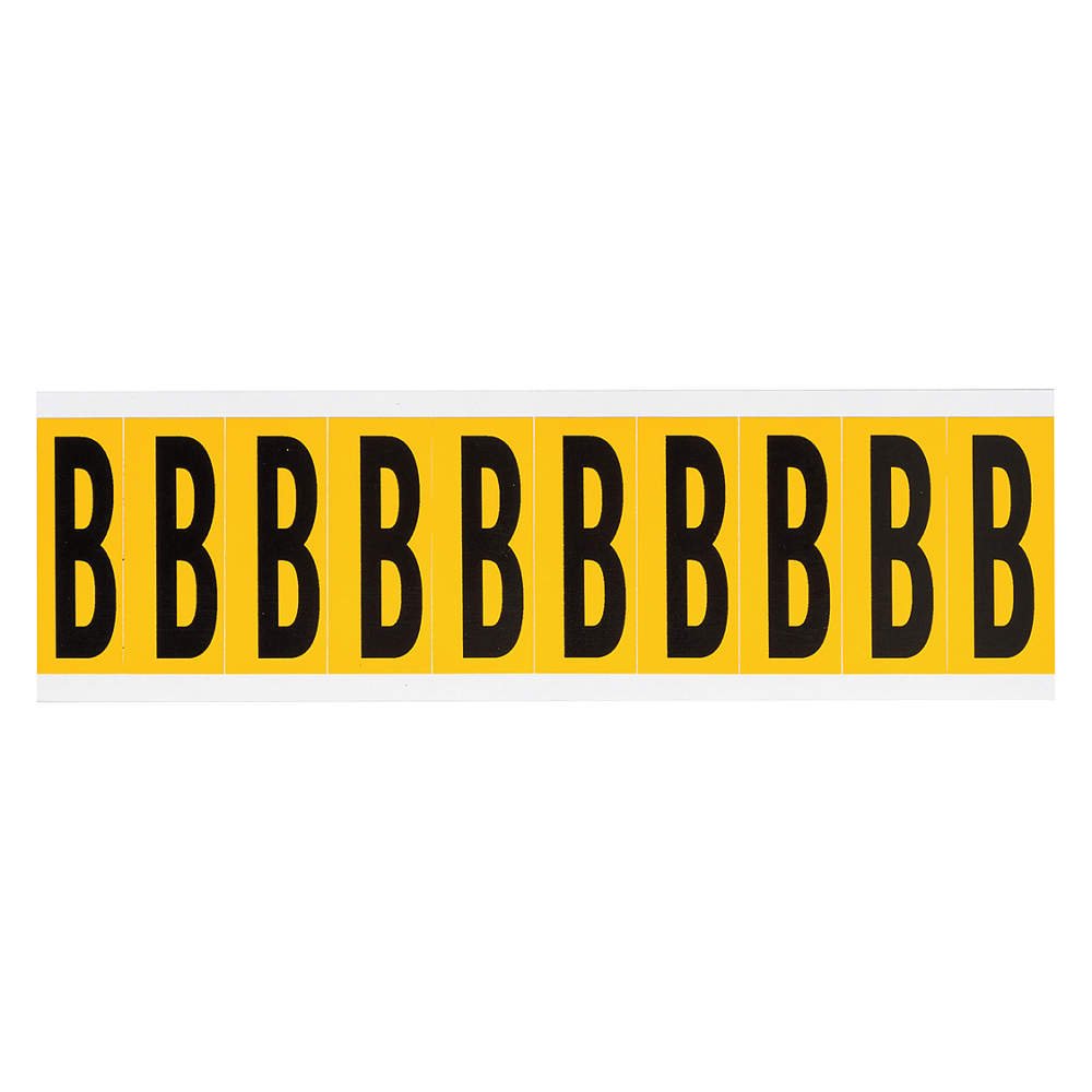 Brady 1534-B 15351 15 Series Indoor/Outdoor Number & Letter Signage Cards - 50 Pack for Warehouse, Office & Facility Labeling