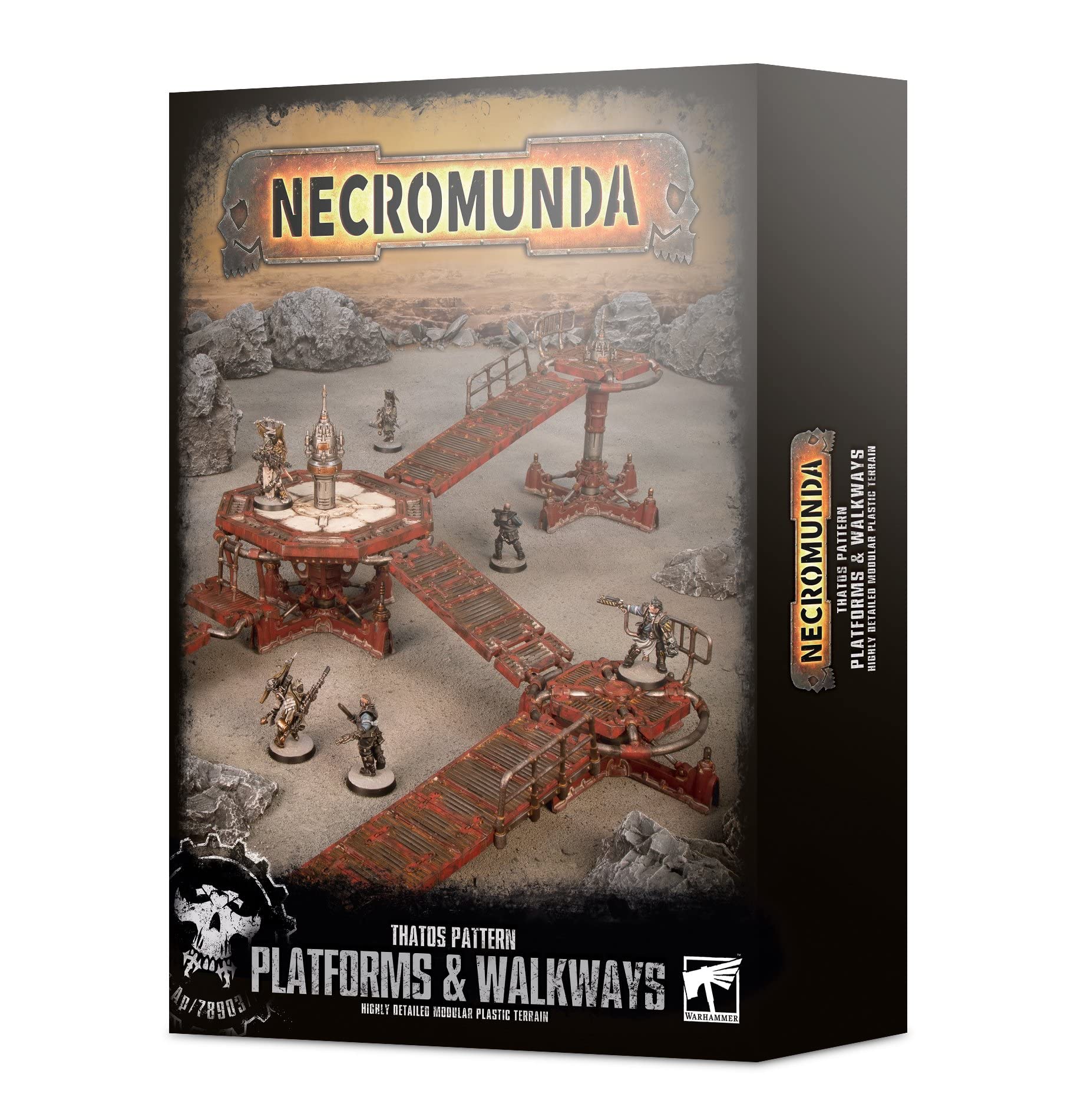 Warhammer 40k Terrain - Thaos Pattern Platforms & Walkways Set for Tabletop Wargaming | Scenic Battlefield Accessories for Miniature War Games