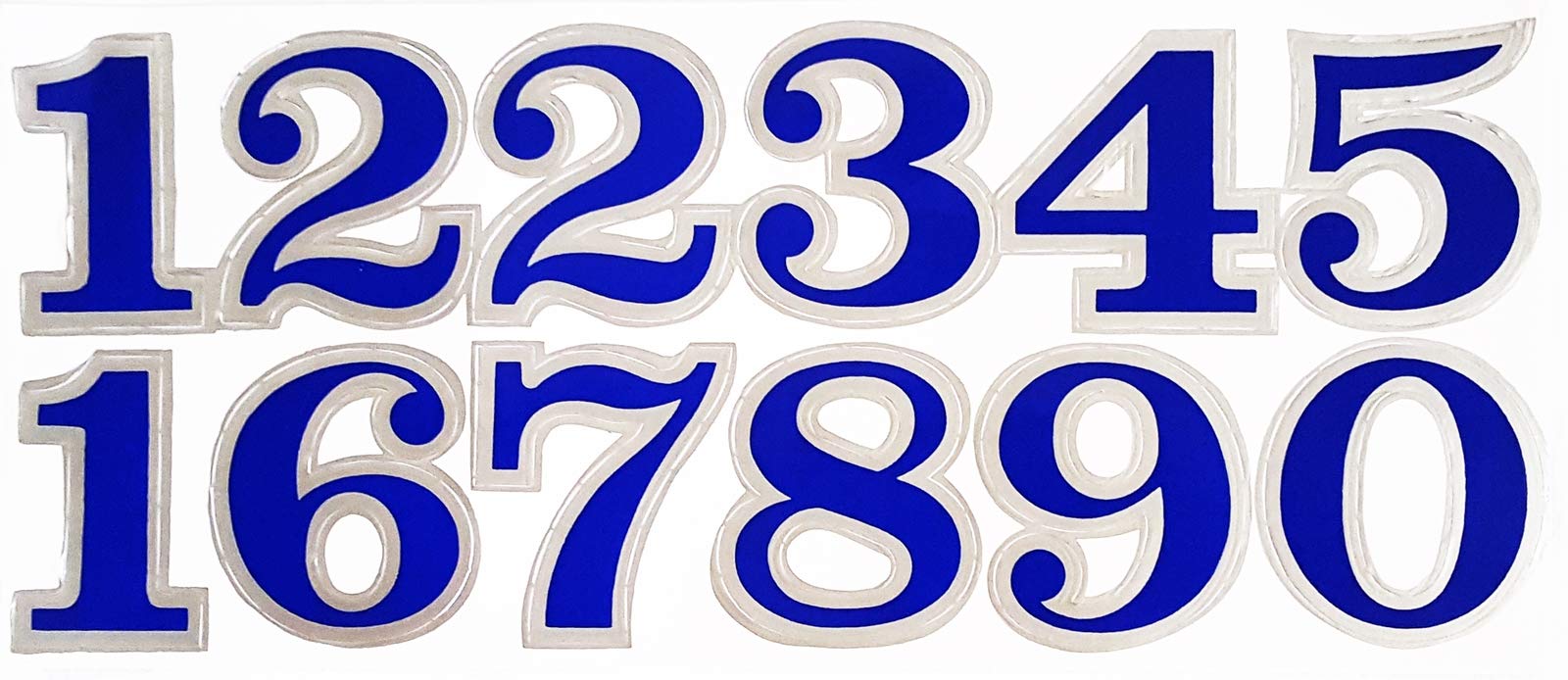 Blue Number 0-9 Vinyl Stickers - Assorted Math Symbols Decals for Kids Education, Classroom Decor, Nursery & Playroom Wall Art - Perfect for Learning Activities and Home Schooling
