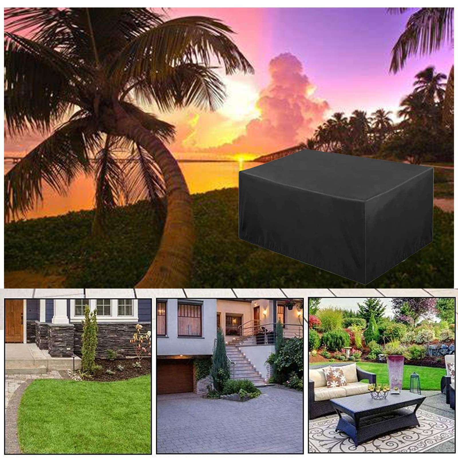 Heavy Duty Waterproof Rectangular Patio Furniture Cover 102