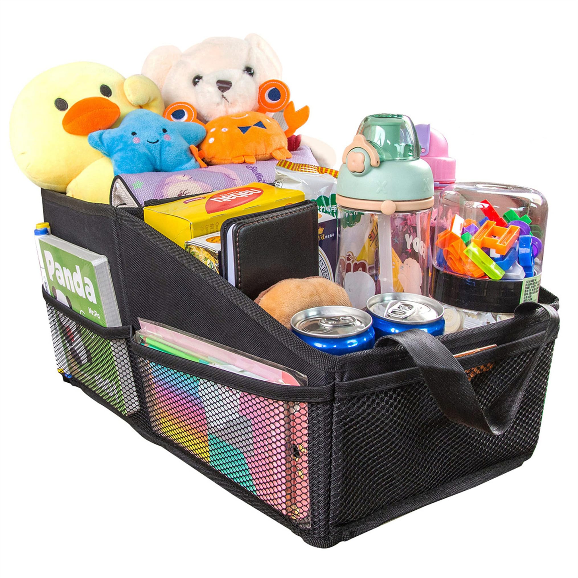 Upgraded SURDOCA Car Seat Organizer - Multi-Purpose Storage for Front Seat, Back Seat & Trunk - Car Caddy with Dividers for Kids Toys, Office Supplies & Travel Essentials - Perfect for Road Trips, Family Travel & Daily Commute