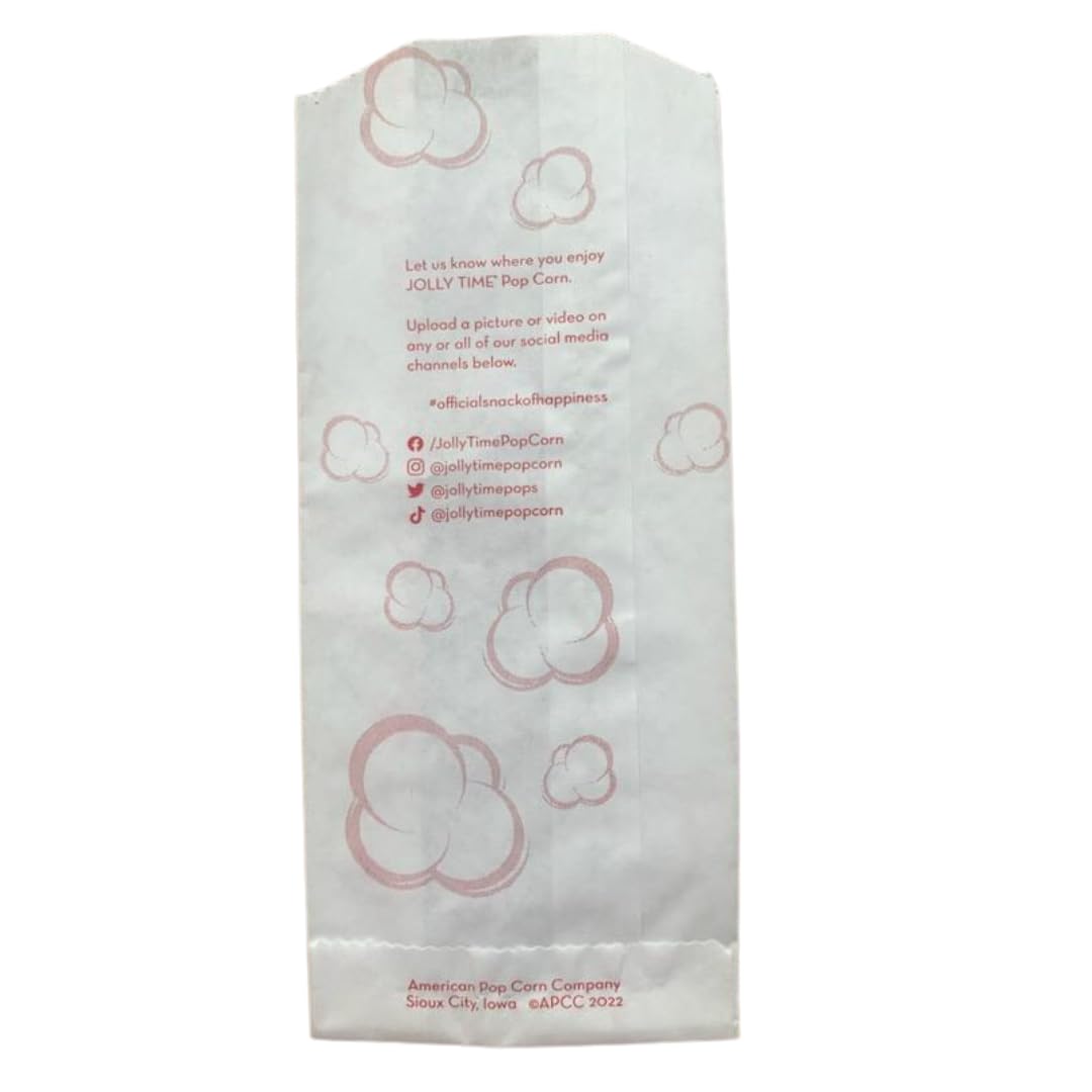 JOLLY TIME Popcorn Bags 1oz - Bulk Pack of 1000 for Popcorn Machines - Perfect for Movie Nights, Fairs, Concessions & Events - Microwave & Commercial Use
