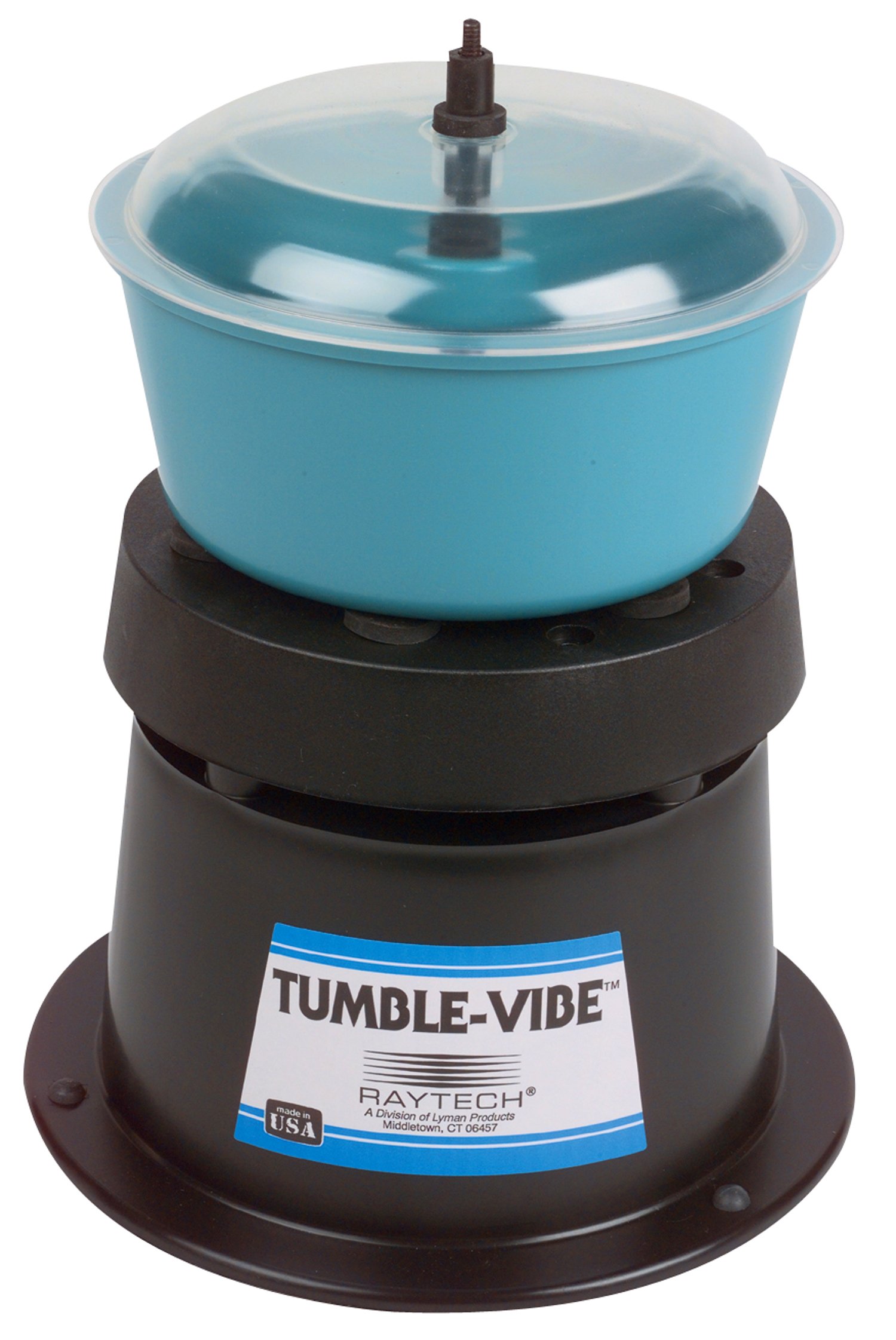 Raytech 23-001 TV-5 Standard Vibratory Plastic Tumbler - 0.05 Cubic Feet Bowl Capacity, 115V 60Hz for Jewelry Polishing, Metal Deburring & Parts Finishing - Perfect for Small Workshops & DIY Projects