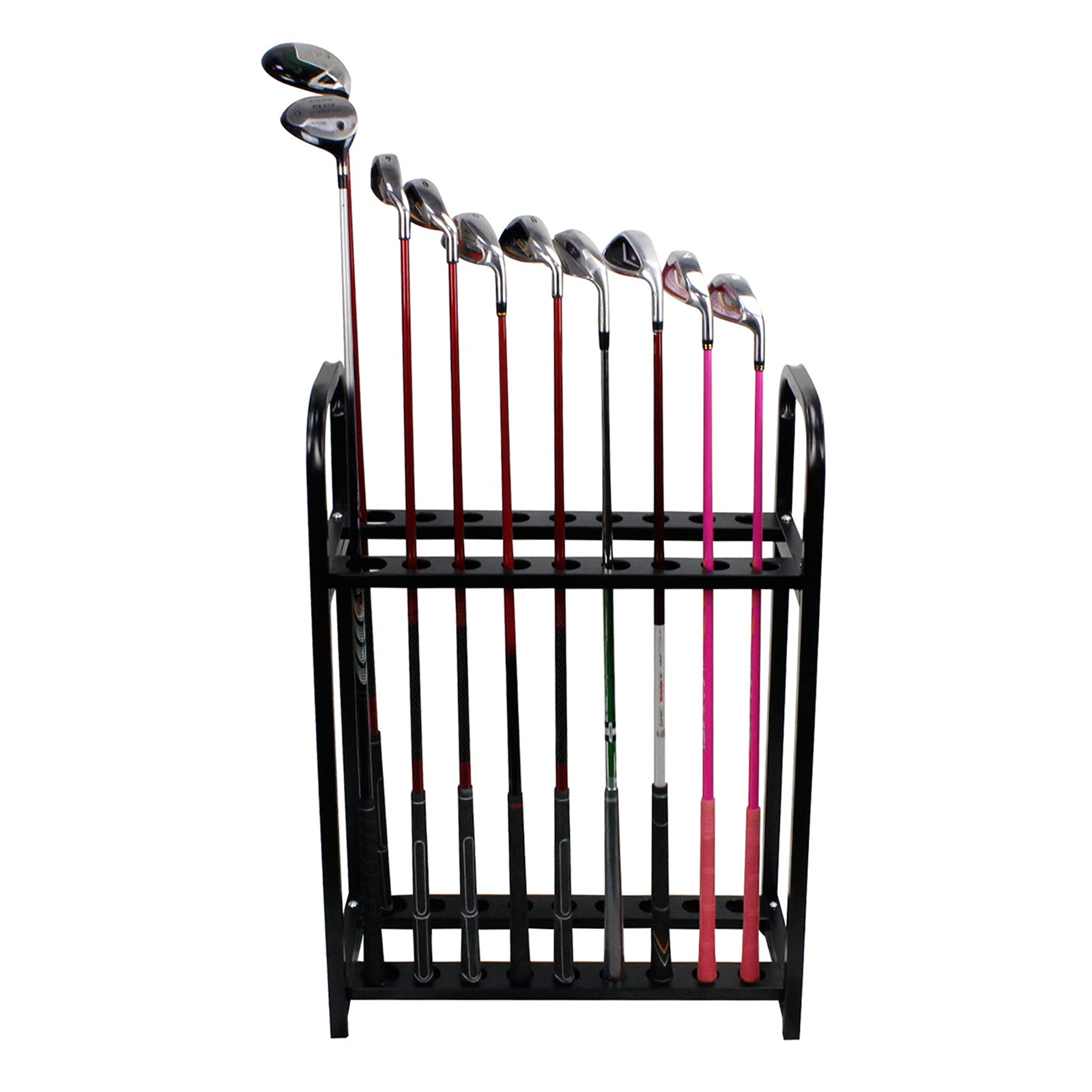 Premium Golf Club Organizer Stand - 9/18/27 Hole Metal Golf Putter Rack - Durable Golf Club Display Shelf for Home & Office Storage - Perfect for Golf Enthusiasts & Club Organization