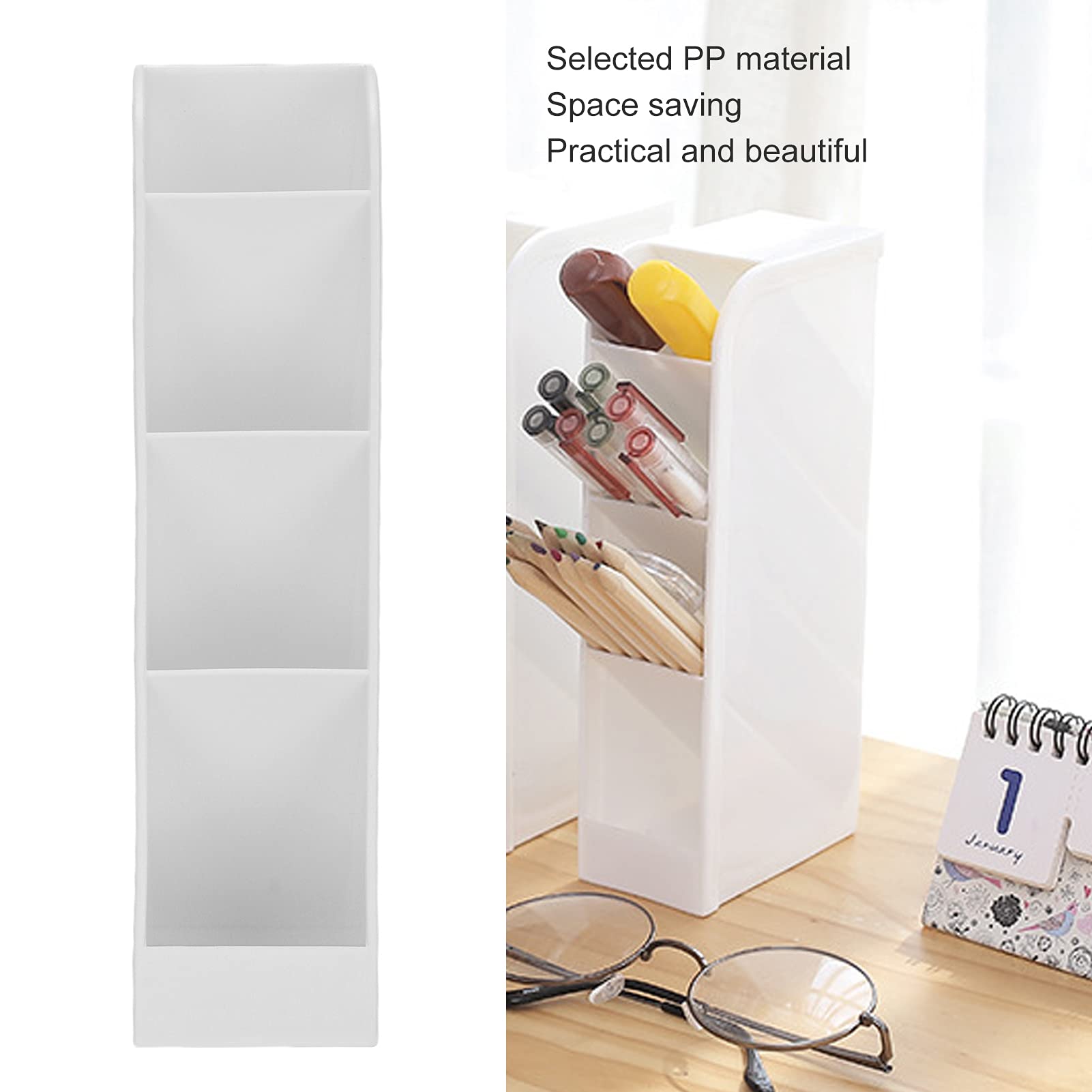 Yosoo 4-Slot Makeup Brush Holder & Cosmetic Organizer - Elegant Vanity Desk Storage for Brushes, Jewelry, and Beauty Accessories | Perfect for Bathroom, Dressing Table, and Travel Makeup Organization