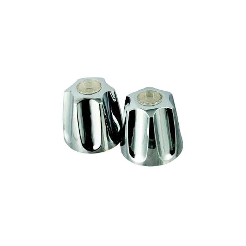Chrome Faucet Handle Pair - Durable Bathroom & Kitchen Sink Faucet Handles Replacement Set - Perfect for Home Renovation and DIY Plumbing Projects