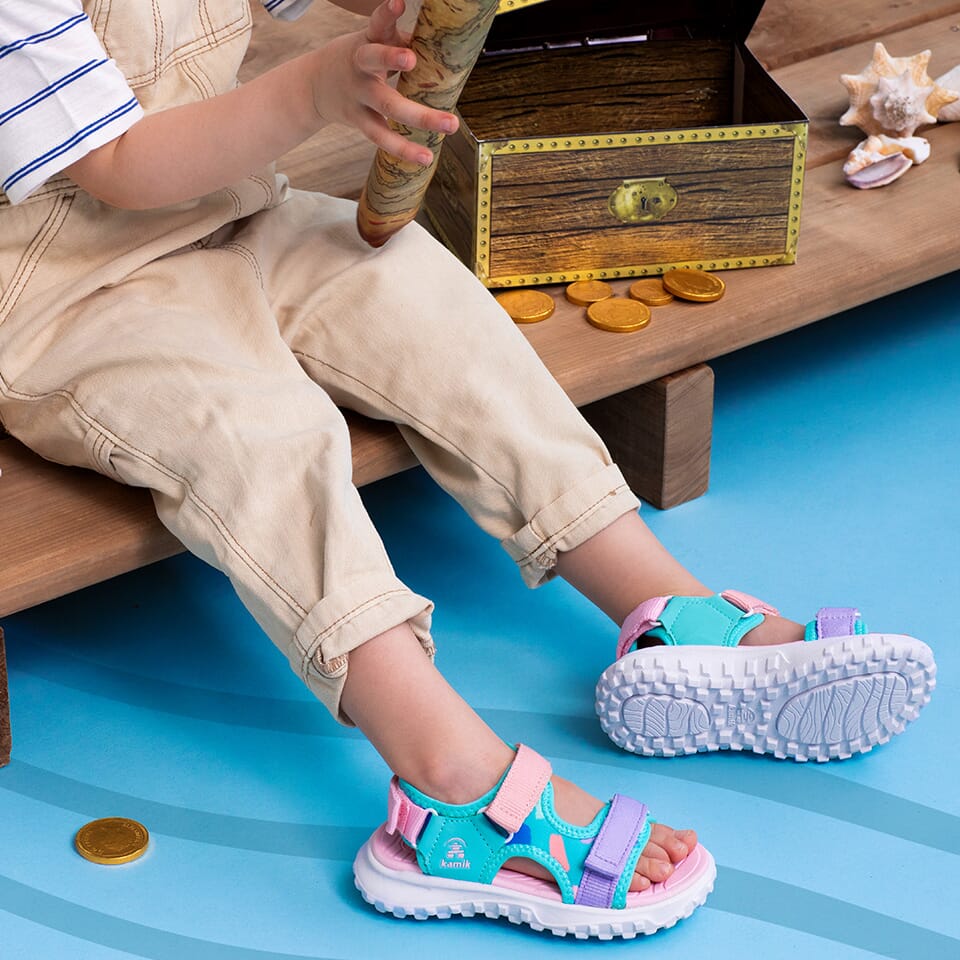 Harbor T Toddlers' Open Toe Sandals for Girls & Boys - Breathable Summer Beach Shoes with Adjustable Straps - Perfect for Outdoor Play, Park, and Poolside