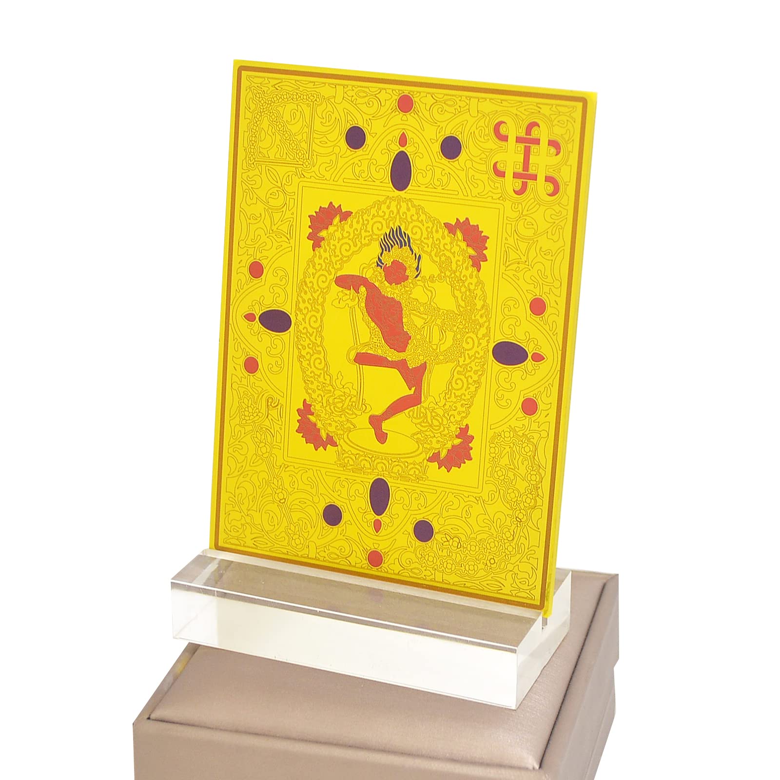 Feng Shui Kurukulle Goddess of Love Mini Plaque with Stand W4978 - Buddhist Altar Decor, Home Blessing, Meditation Gift for Spiritual Harmony