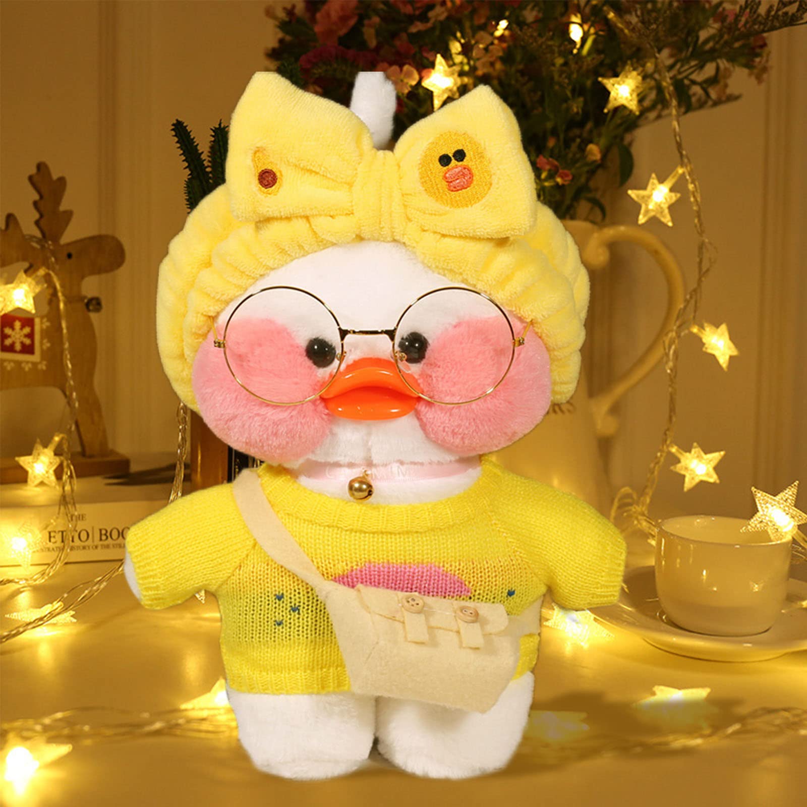 Cute Yellow Duck Plush Toy 30cm - Korean Soft Doll for Kids, Surprise Gift for Birthdays & Playtime