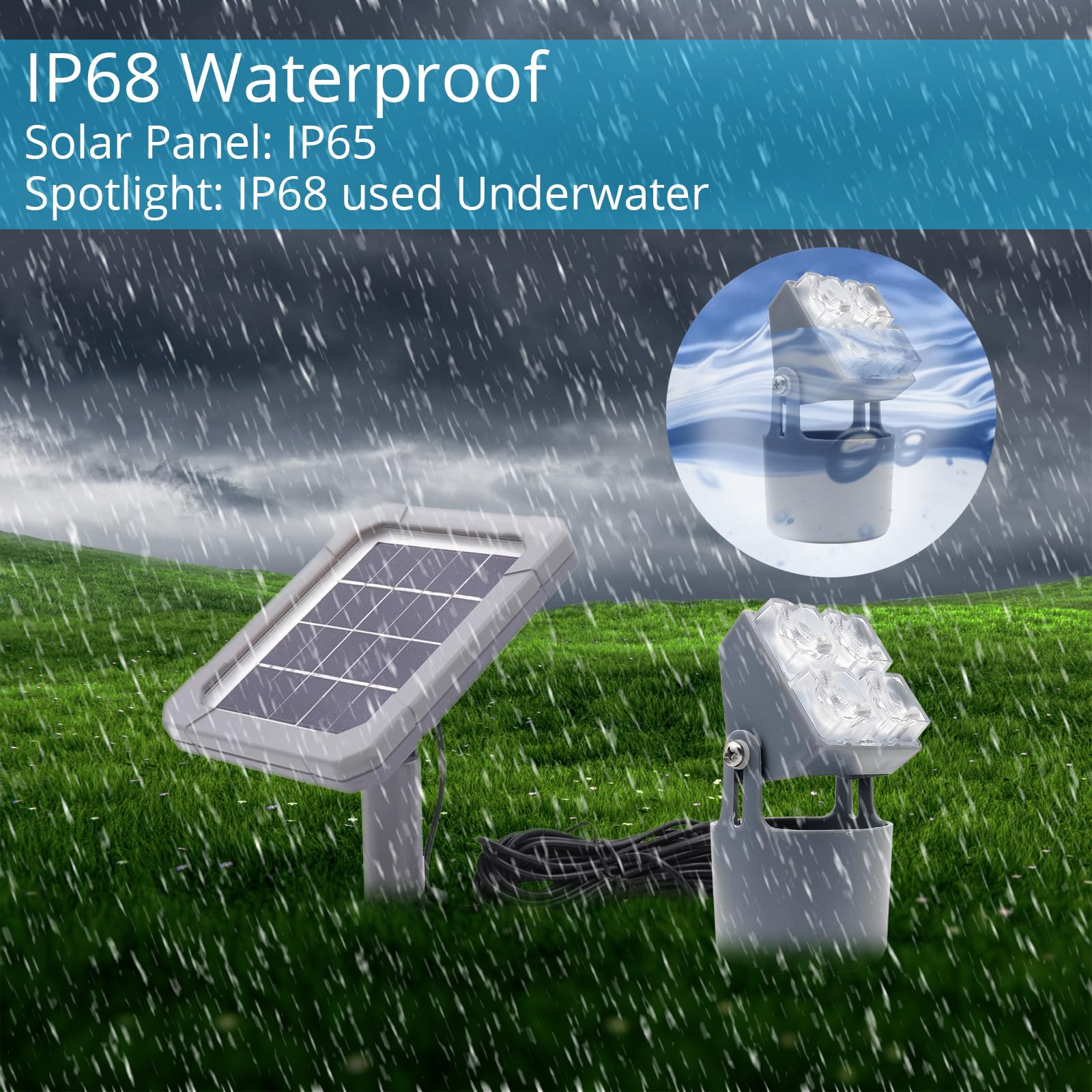 Solar Powered RGB Color Changing Pond Lights - IP68 Waterproof 3-in-1 Submersible Pool Fountain Lights with Auto On/Off - Perfect for Garden Ponds, Swimming Pools & Outdoor Landscape Lighting